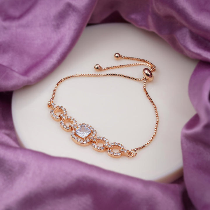 Square Pave Adjustable Bracelet