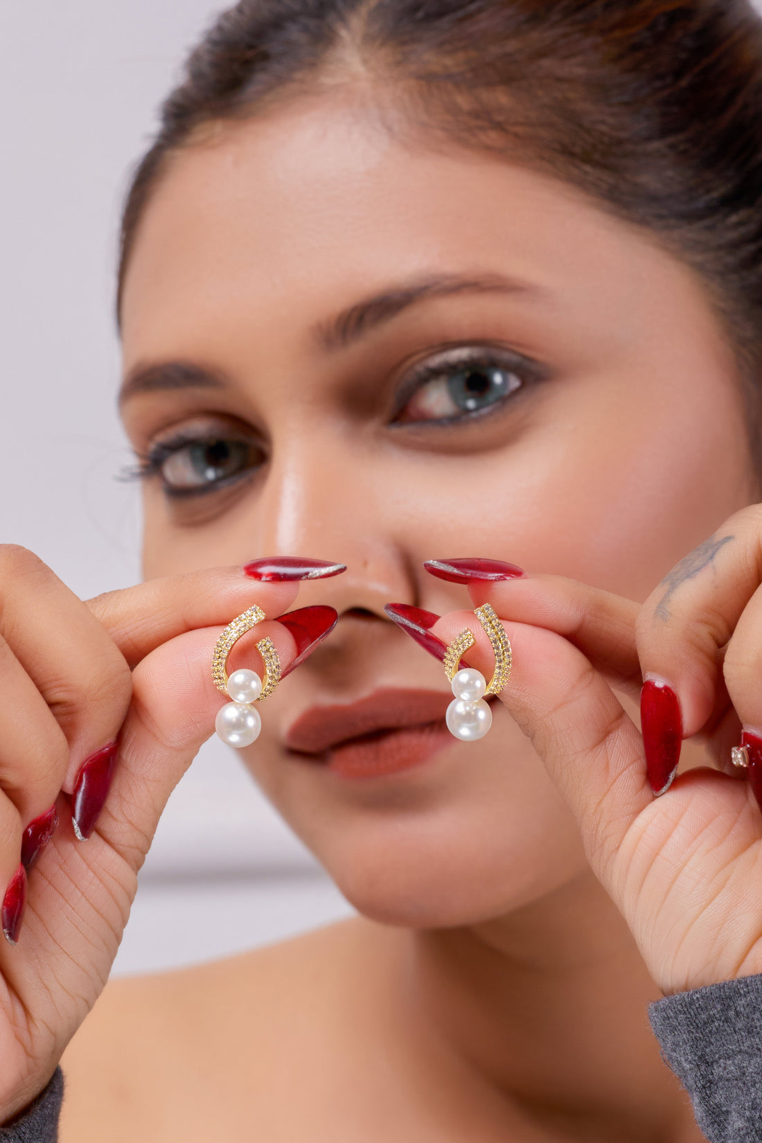 Aarika Moti Loop Earring GWE -30