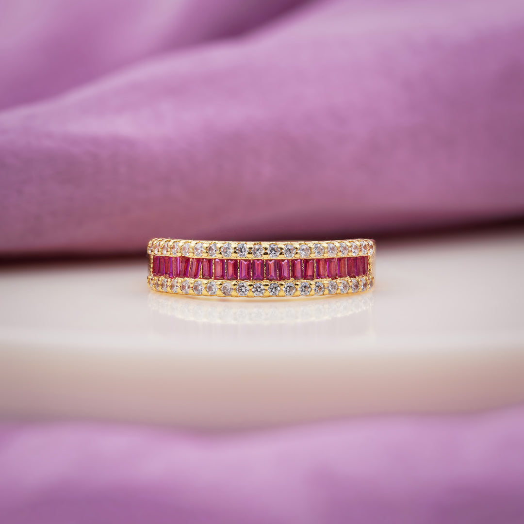 Krina Rosette Zirconia Stone Band GWR -92