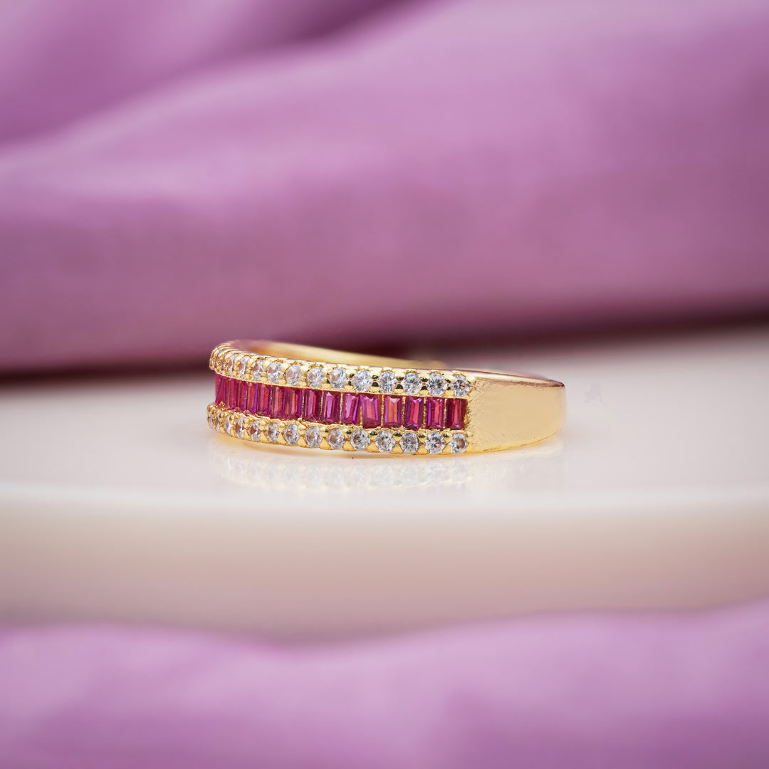 Krina Rosette Zirconia Stone Band GWR -92