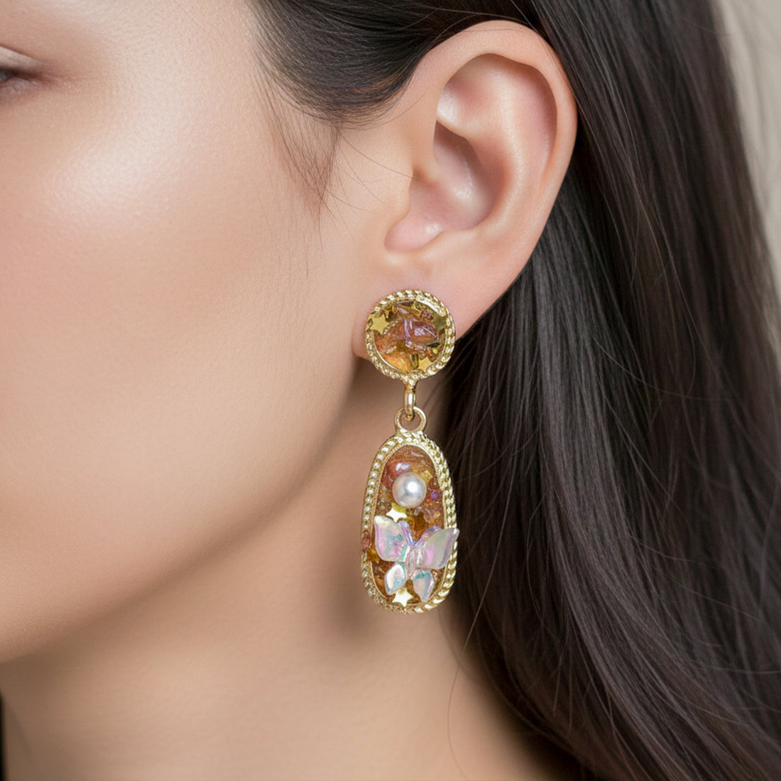 Butterfly Stud Earrings for women in Gold - Finora Jewels