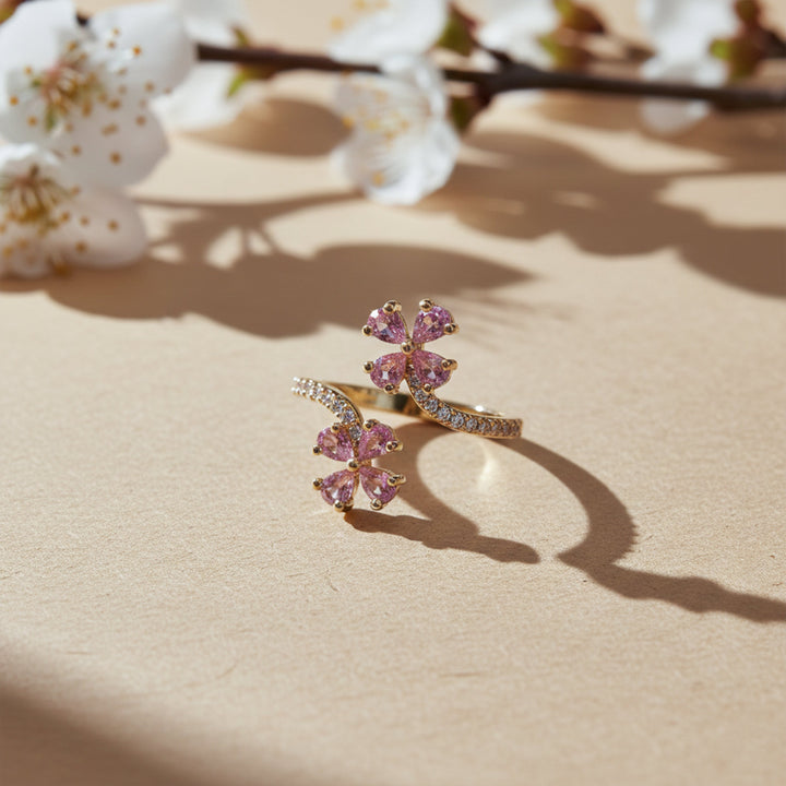Pink Blossom Adjustable Ring