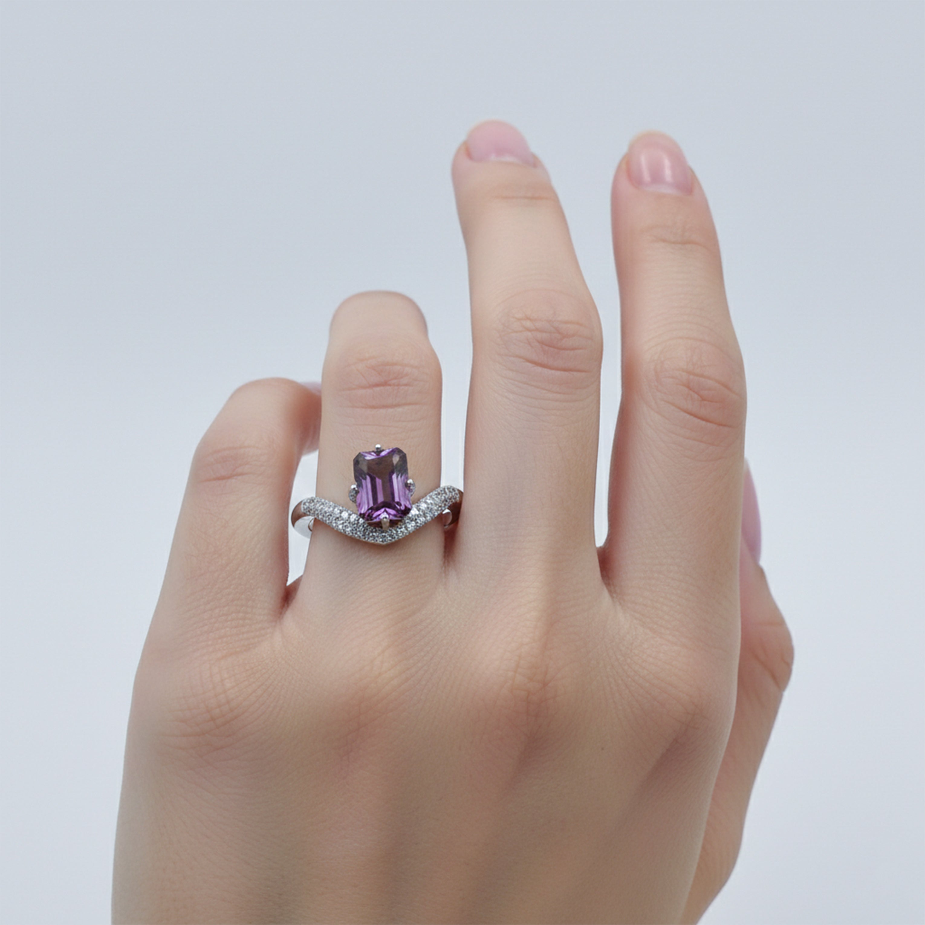 Silver Amethyst Band GWR -60