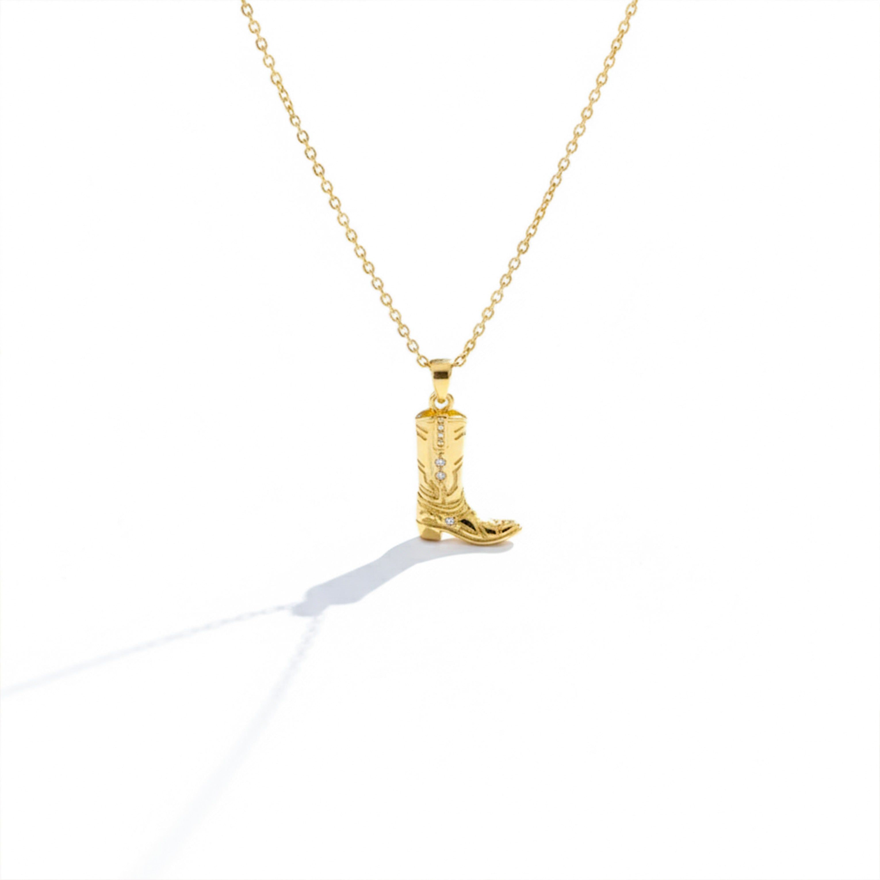 Women Necklace Cowboy Boot Gold jewellery - Finora Jewels
