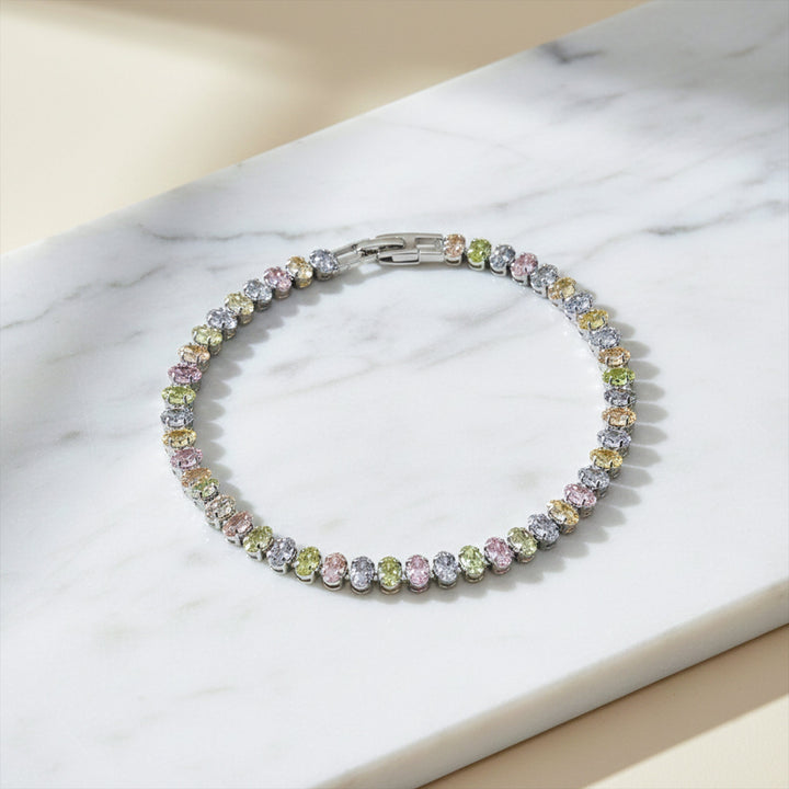 Pastel Multicolor Tennis Bracelet
