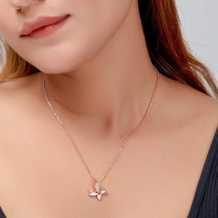 Link Chain Flora Necklace