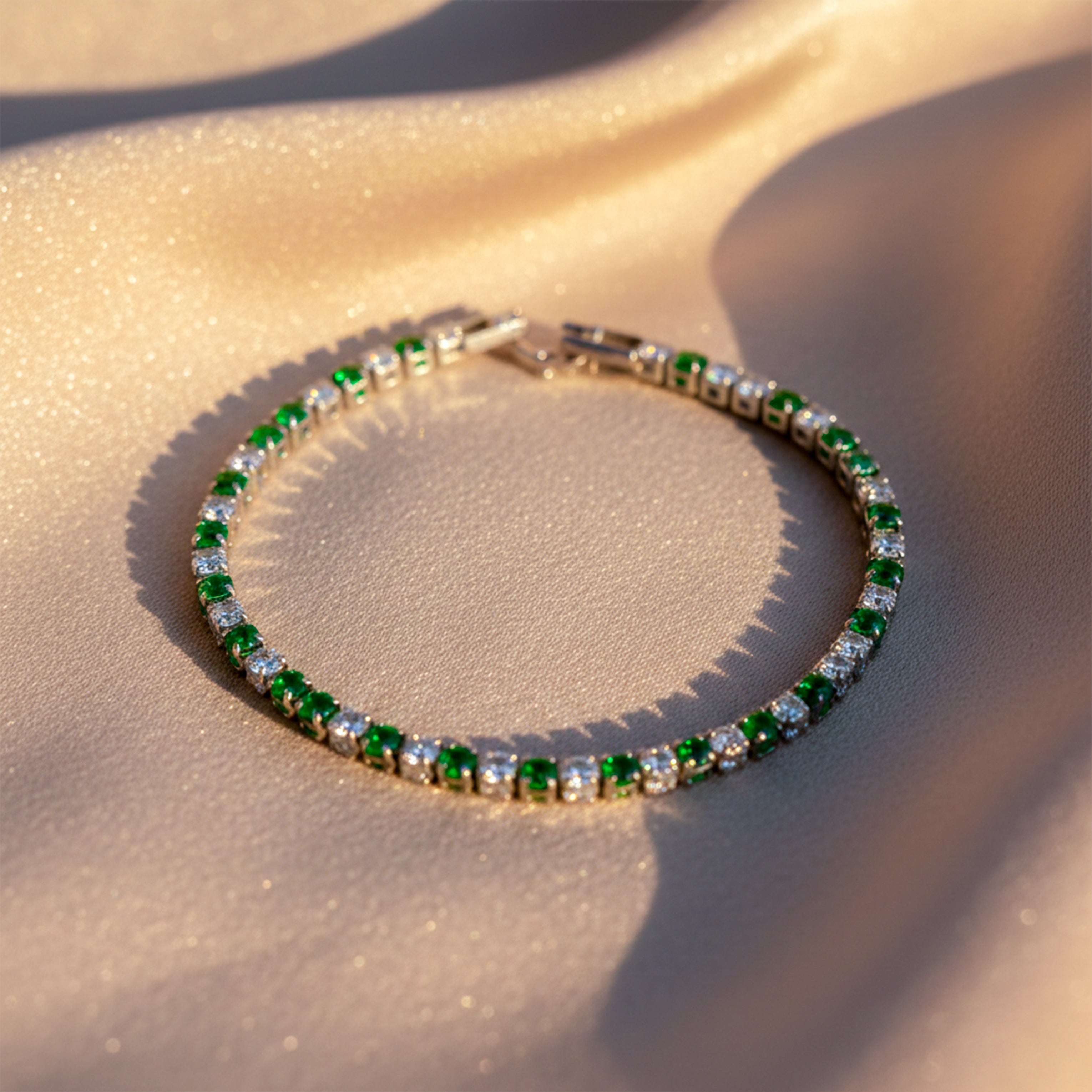 Verde & Zirconia Stone Line Kangan GWB -70