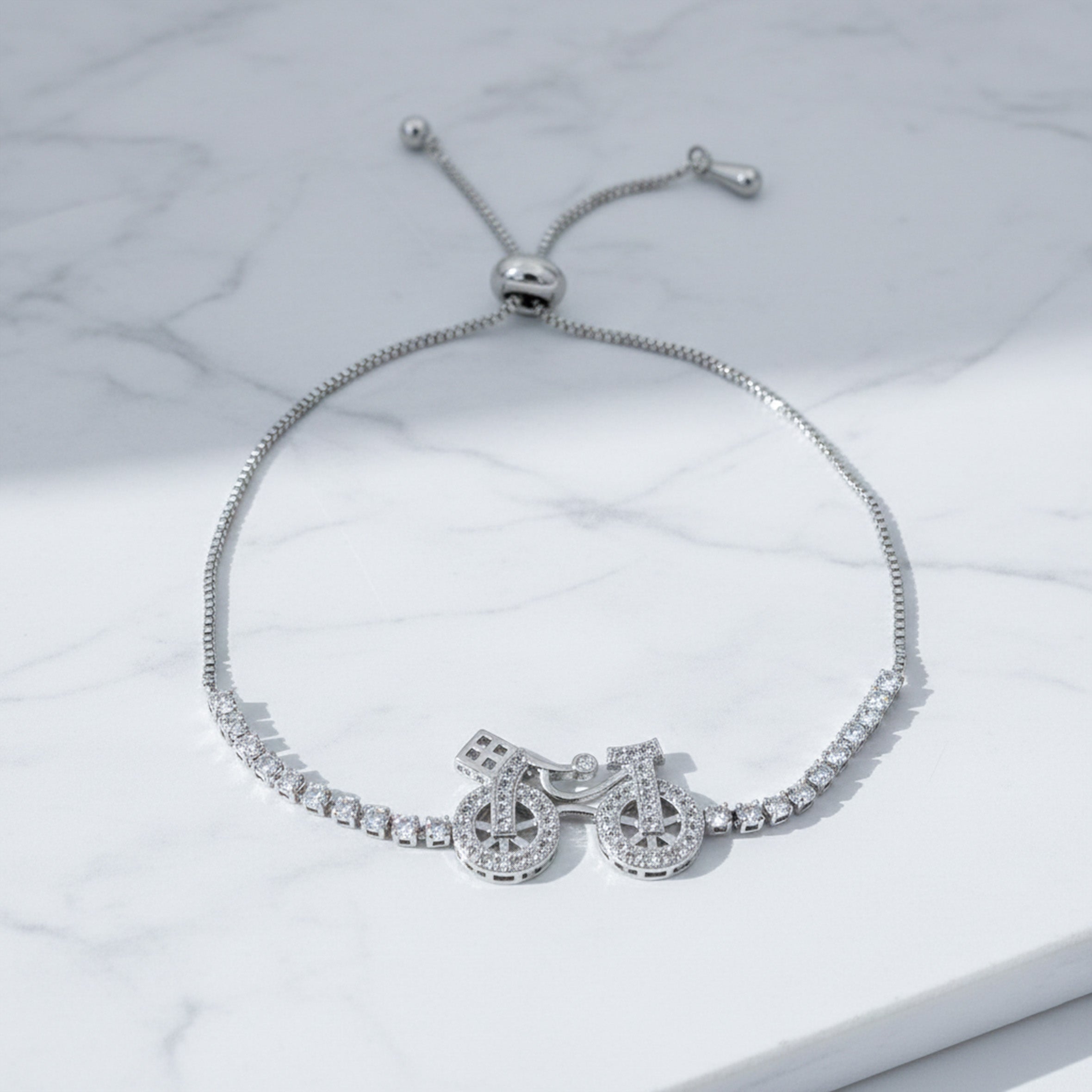 Women Bracelet Bicycle Silver jewellery - Finora Jewels