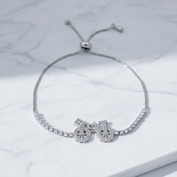 Silver Plated Bicycle Charm Bracele Bracelet