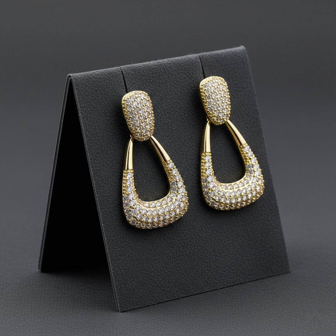 Crystal Stud Earrings for women in Gold - Finora Jewels