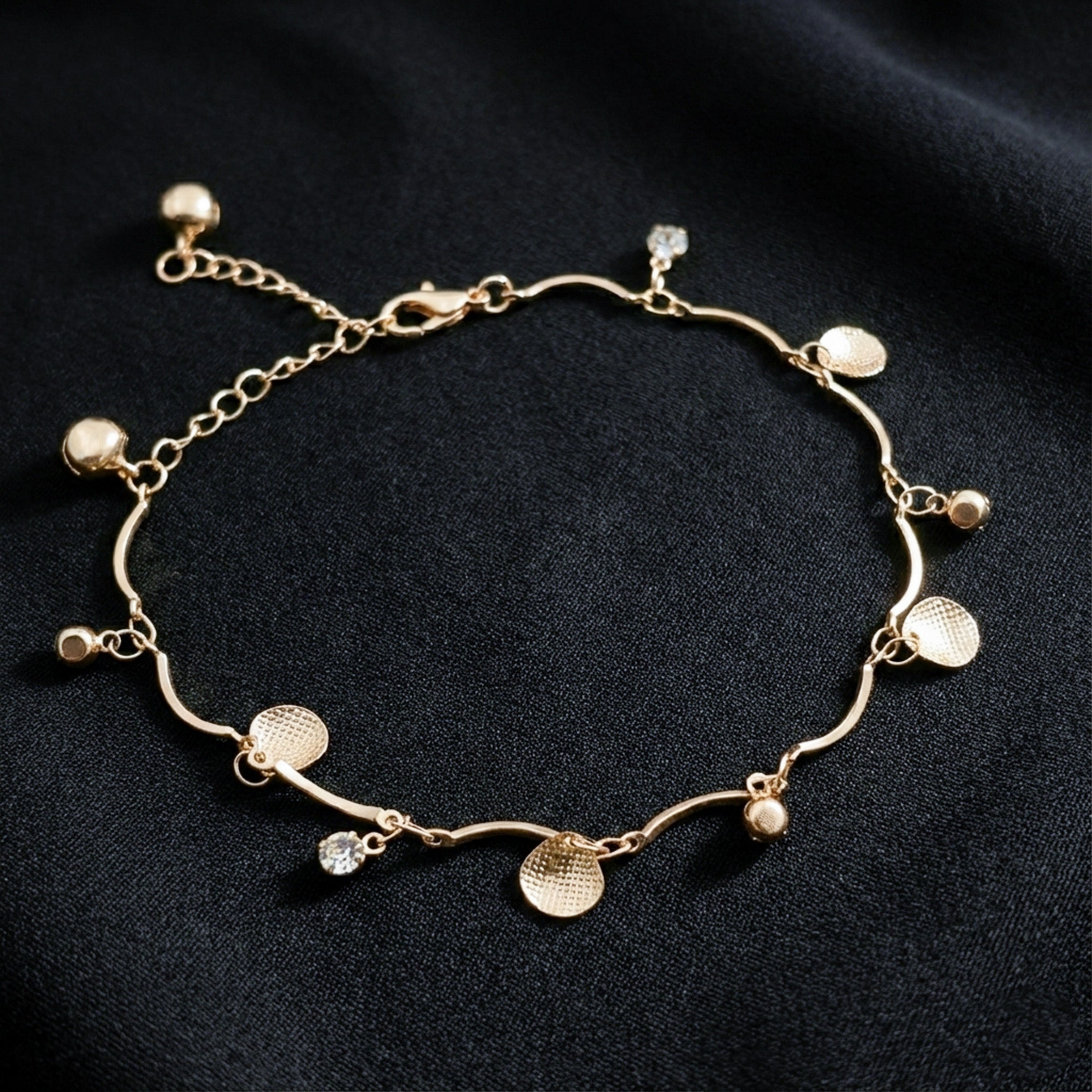 Gold Dangle Accent Payal GWA -29