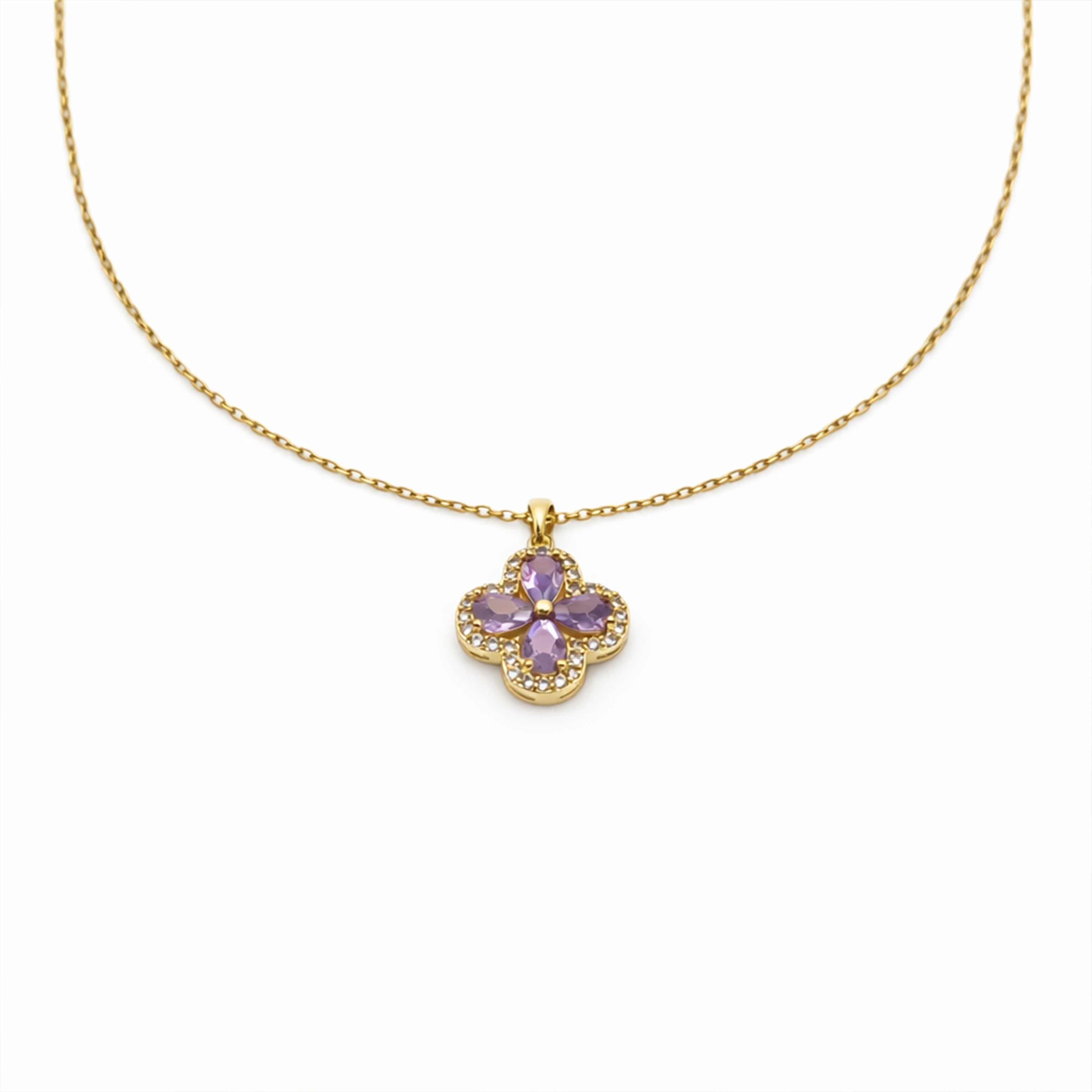 Lilac Foliage Locket Link Set GWN -97