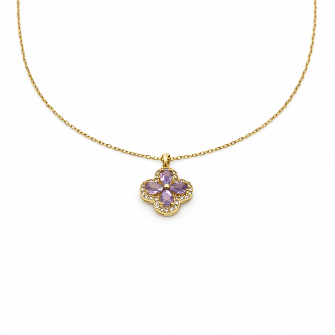 Lilac Foliage Locket Link Set GWN -97