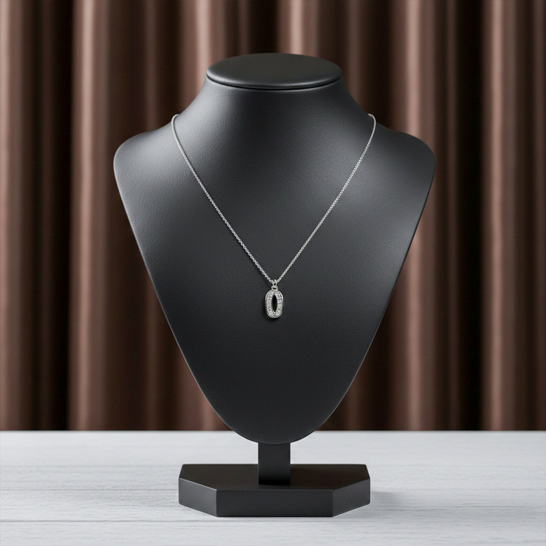Oval Elegance Necklace for women in Silver - Finora Jewels