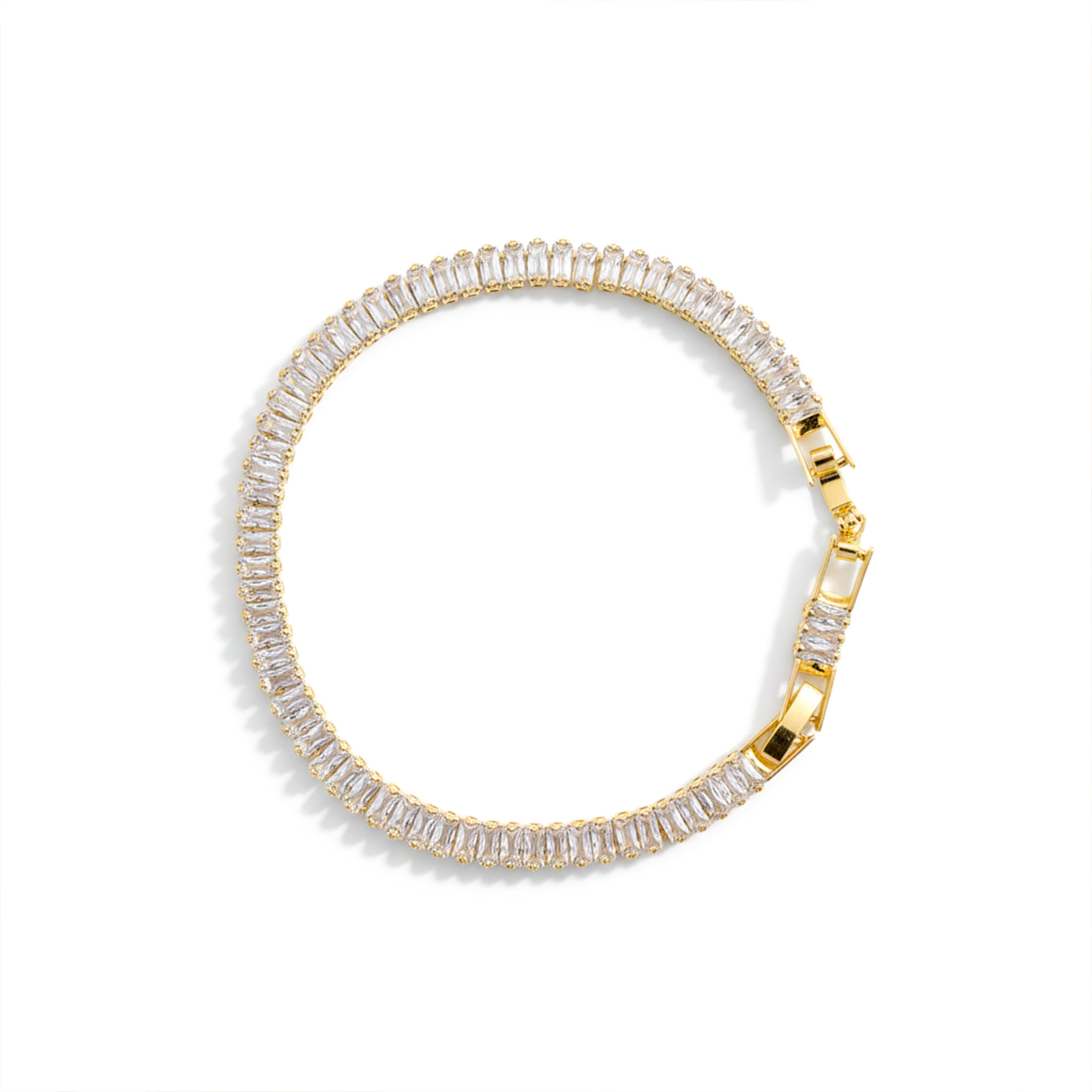 Luxury Baguette Tennis Bracelet for women in Gold - Finora Jewels