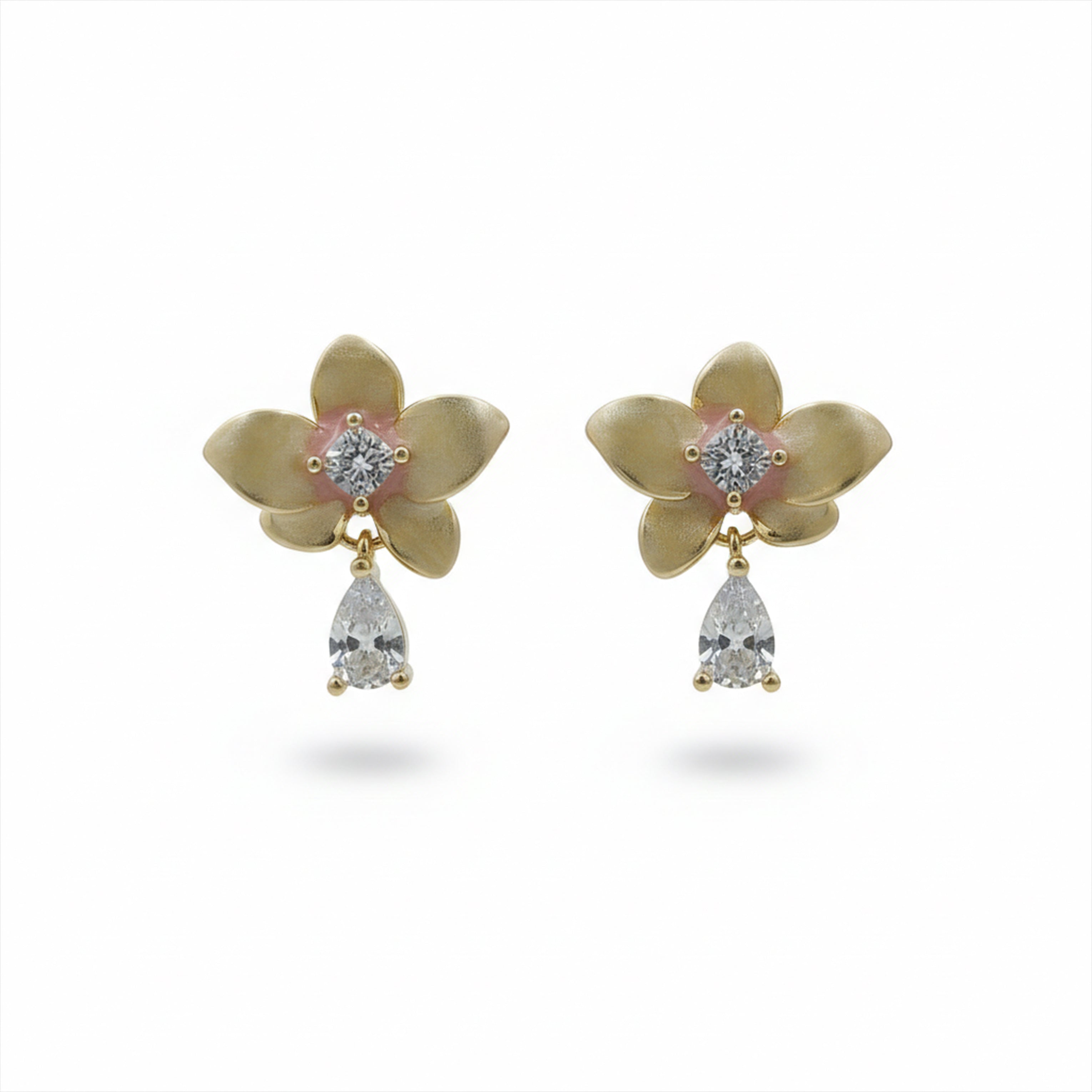 Women Stud Earrings Floral Stud Gold jewellery - Finora Jewels