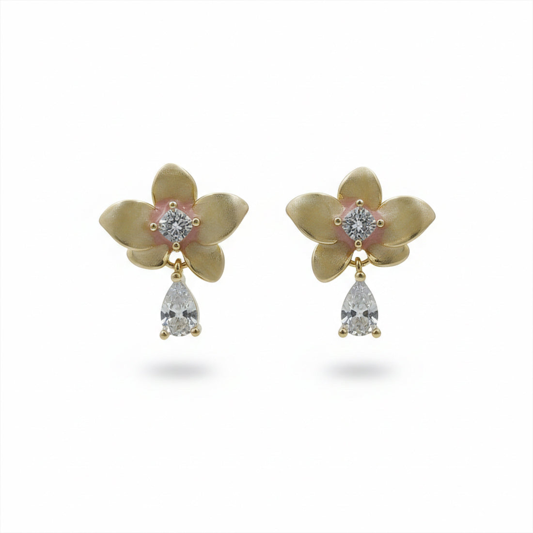 Women Stud Earrings Floral Stud Gold jewellery - Finora Jewels