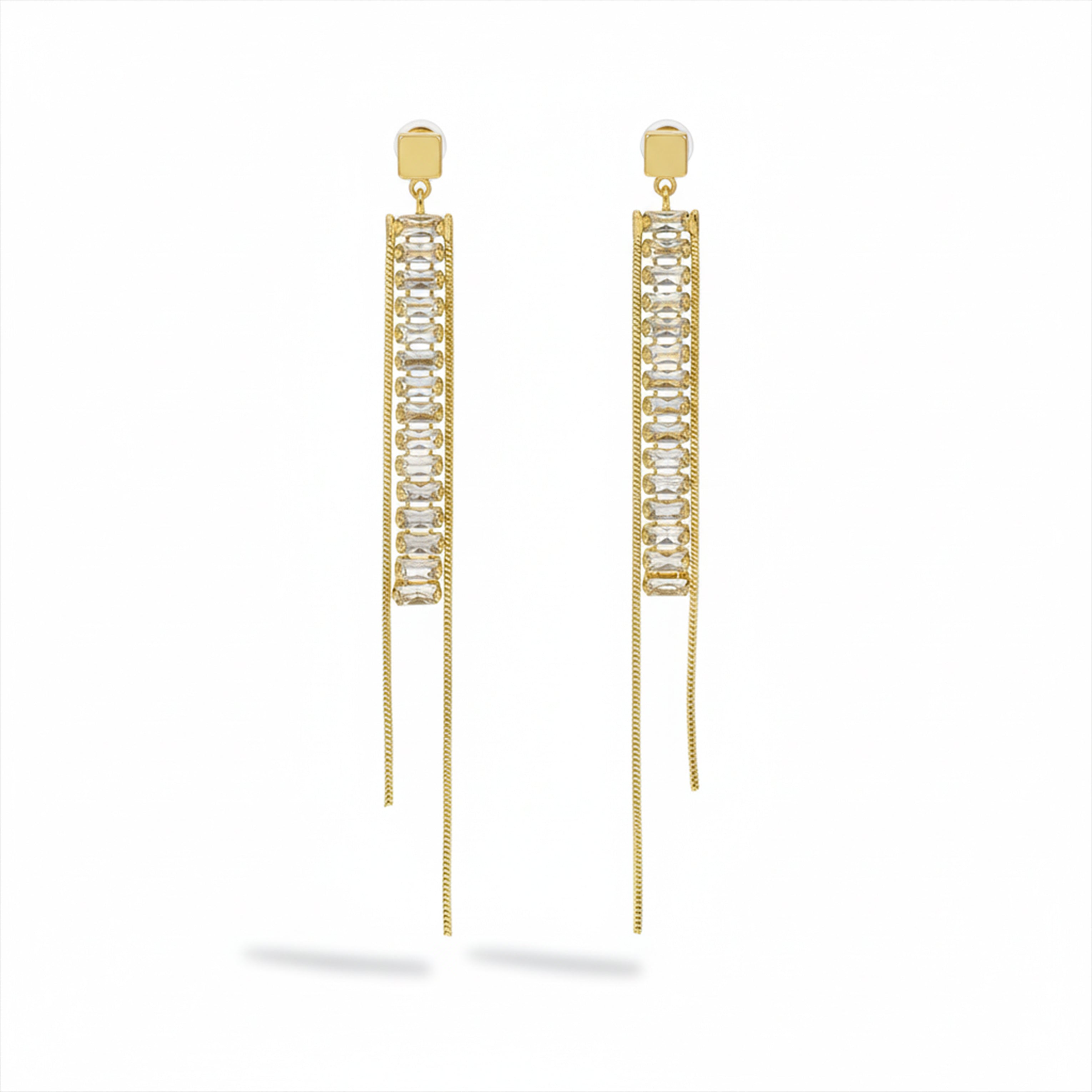 Gold CascadE Stud Earrings for women - Finora Jewels