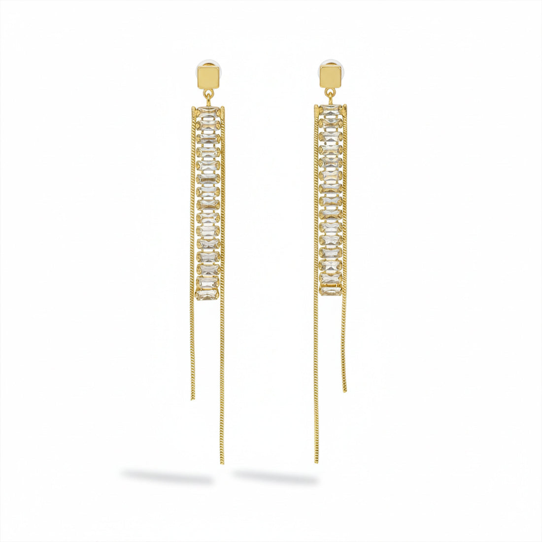 Gold CascadE Stud Earrings for women - Finora Jewels