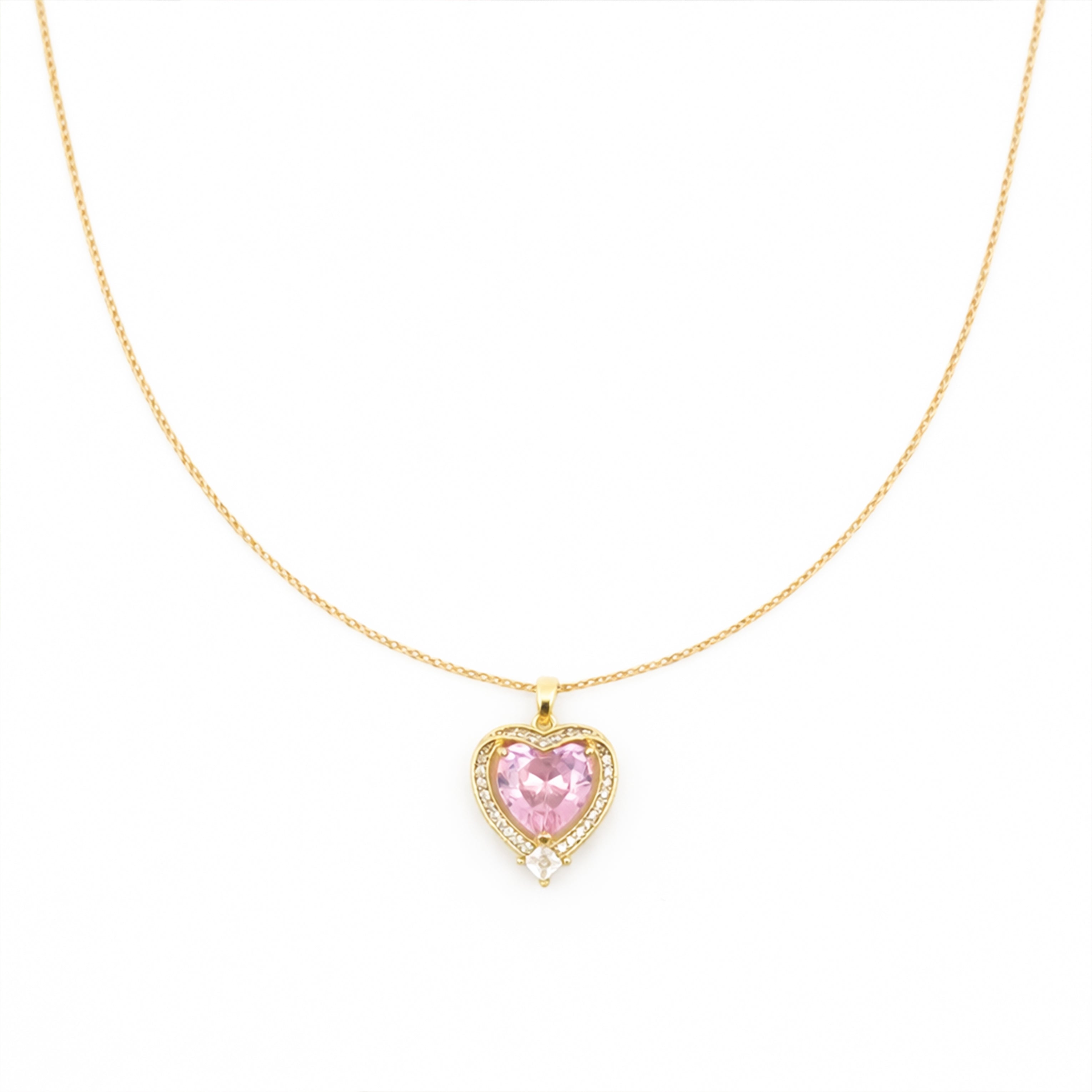 Love Cubic Zirconia Locket Link Set GWN -141