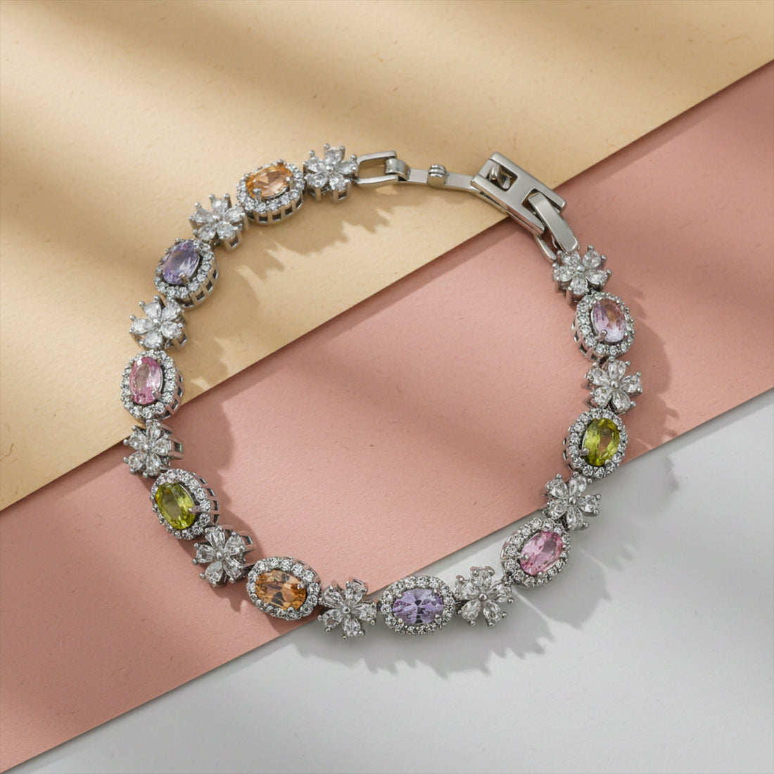 Multi-Coloro Earrings for women in Silver - Finora Jewels