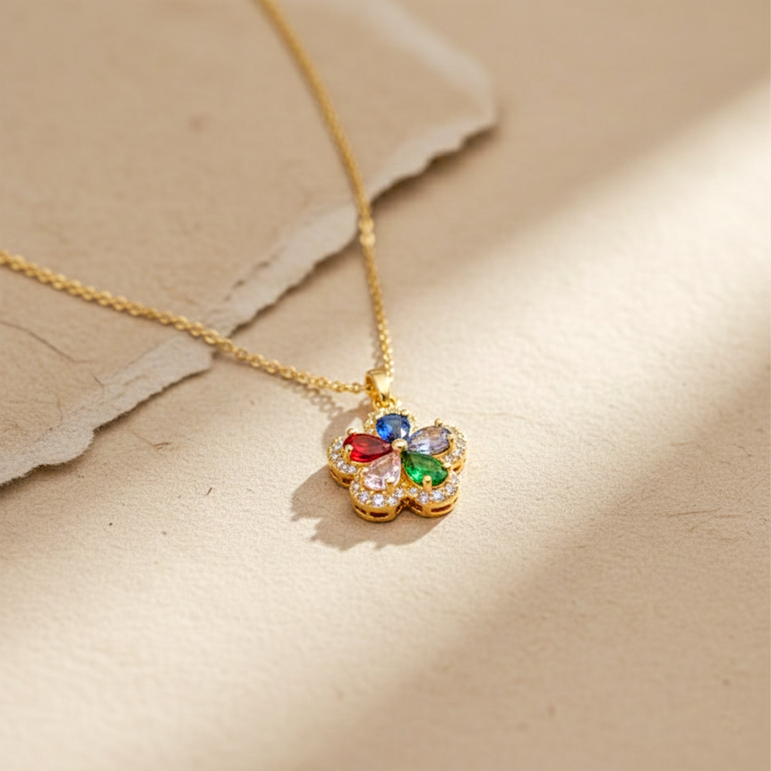 Dazzling Multicolor Gemstone Women Neckless GWN -74