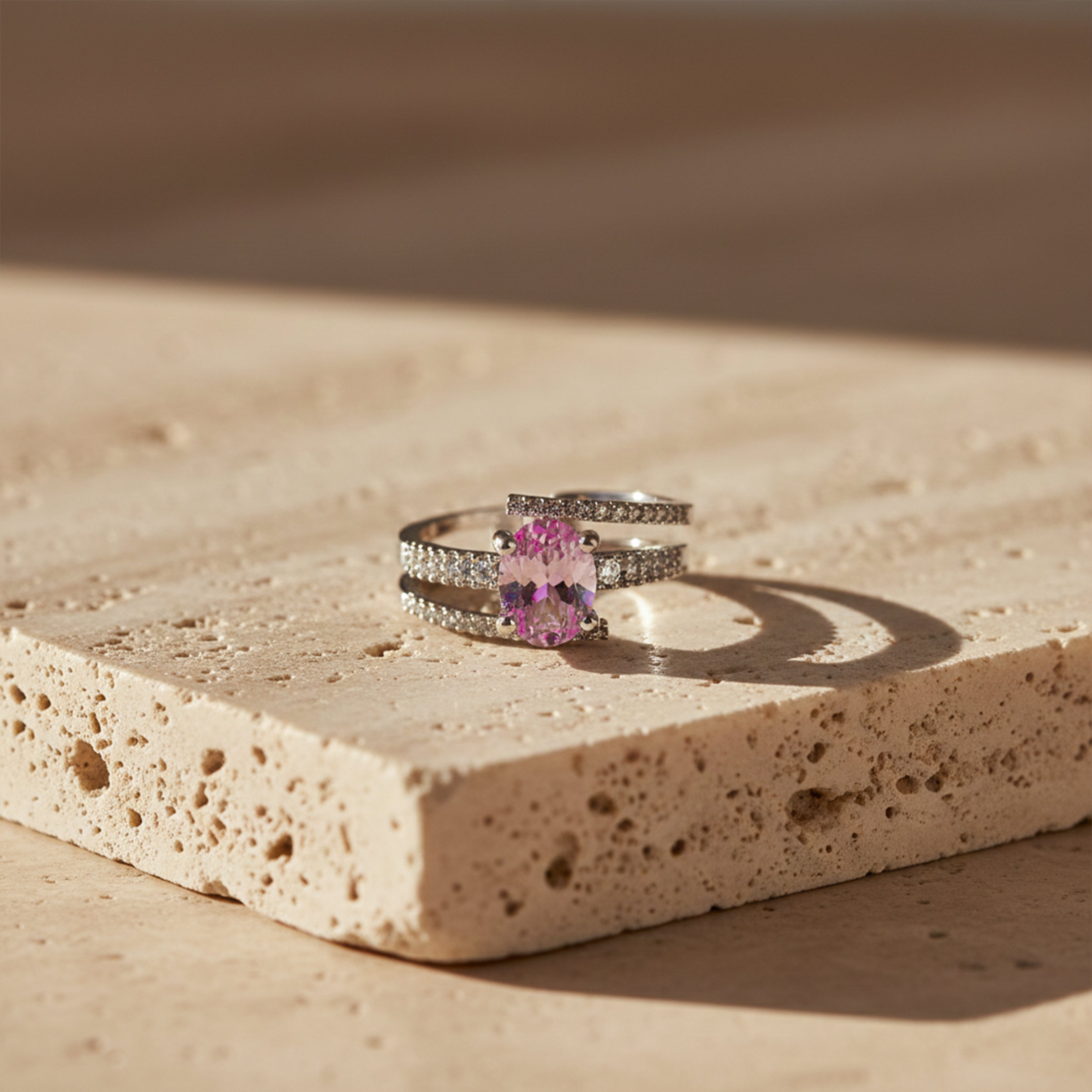 Silver Blush Solo-Stone Band GWR -54