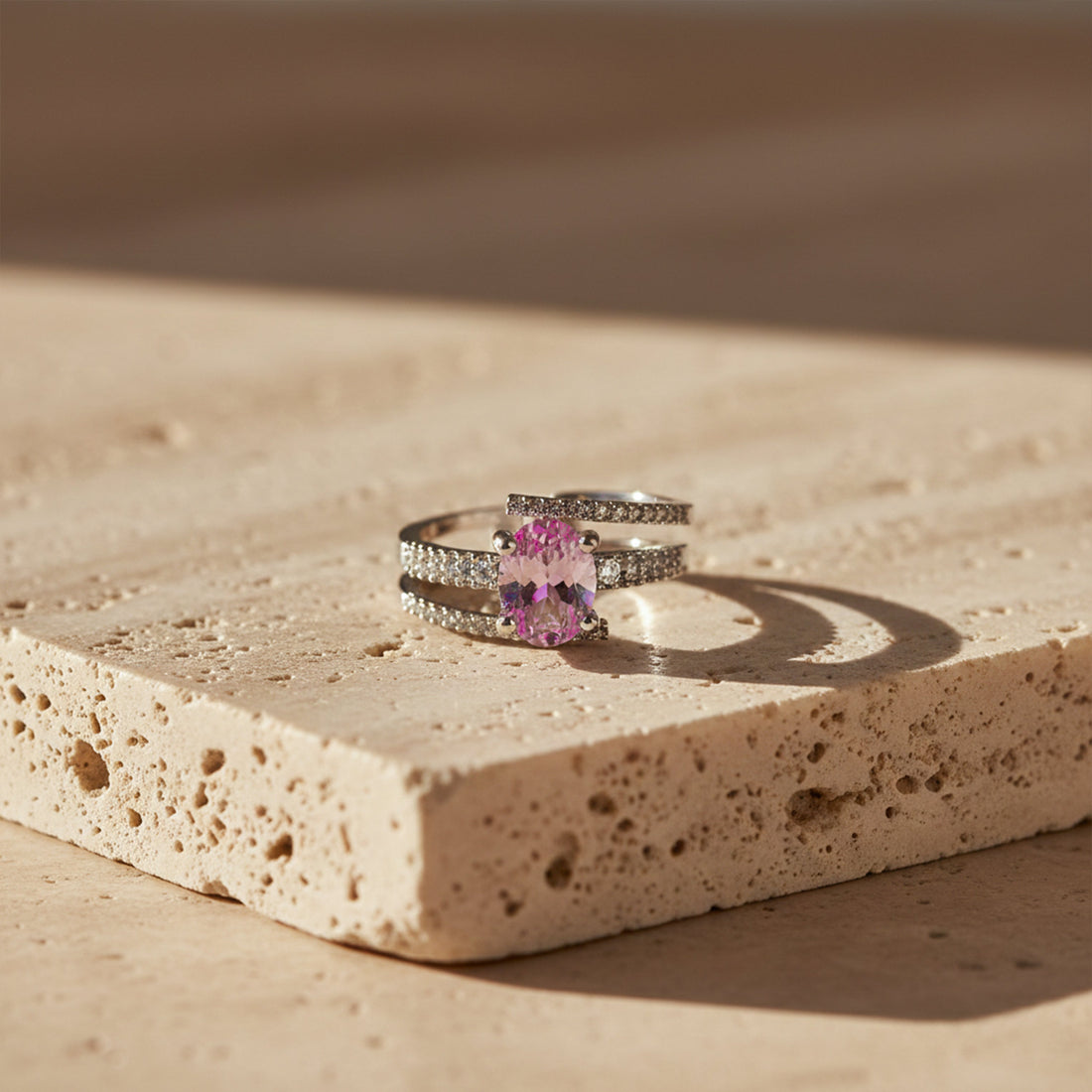Silver Blush Solo-Stone Band GWR -54