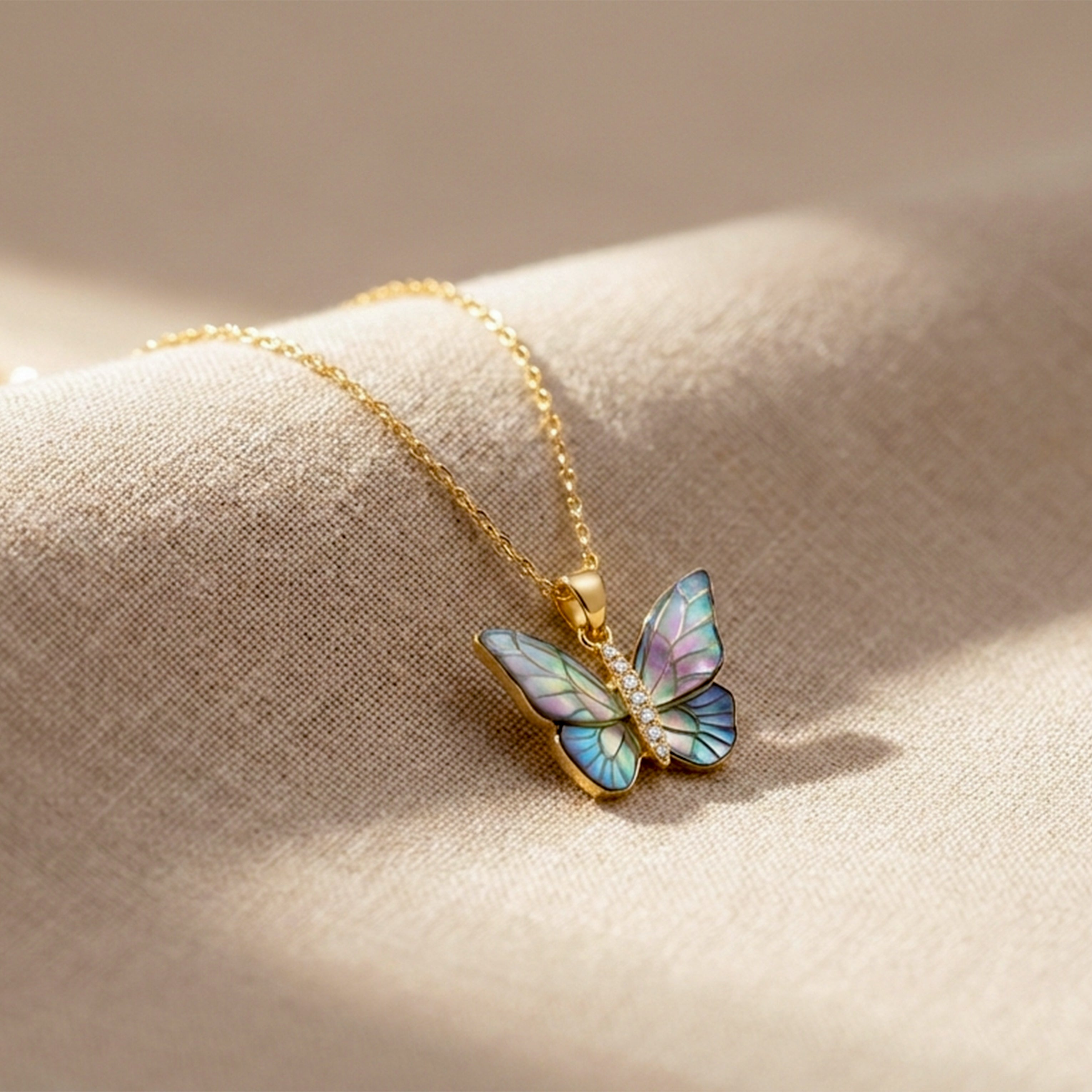 Women Necklace Ethereal Butterfly Gold jewellery - Finora Jewels