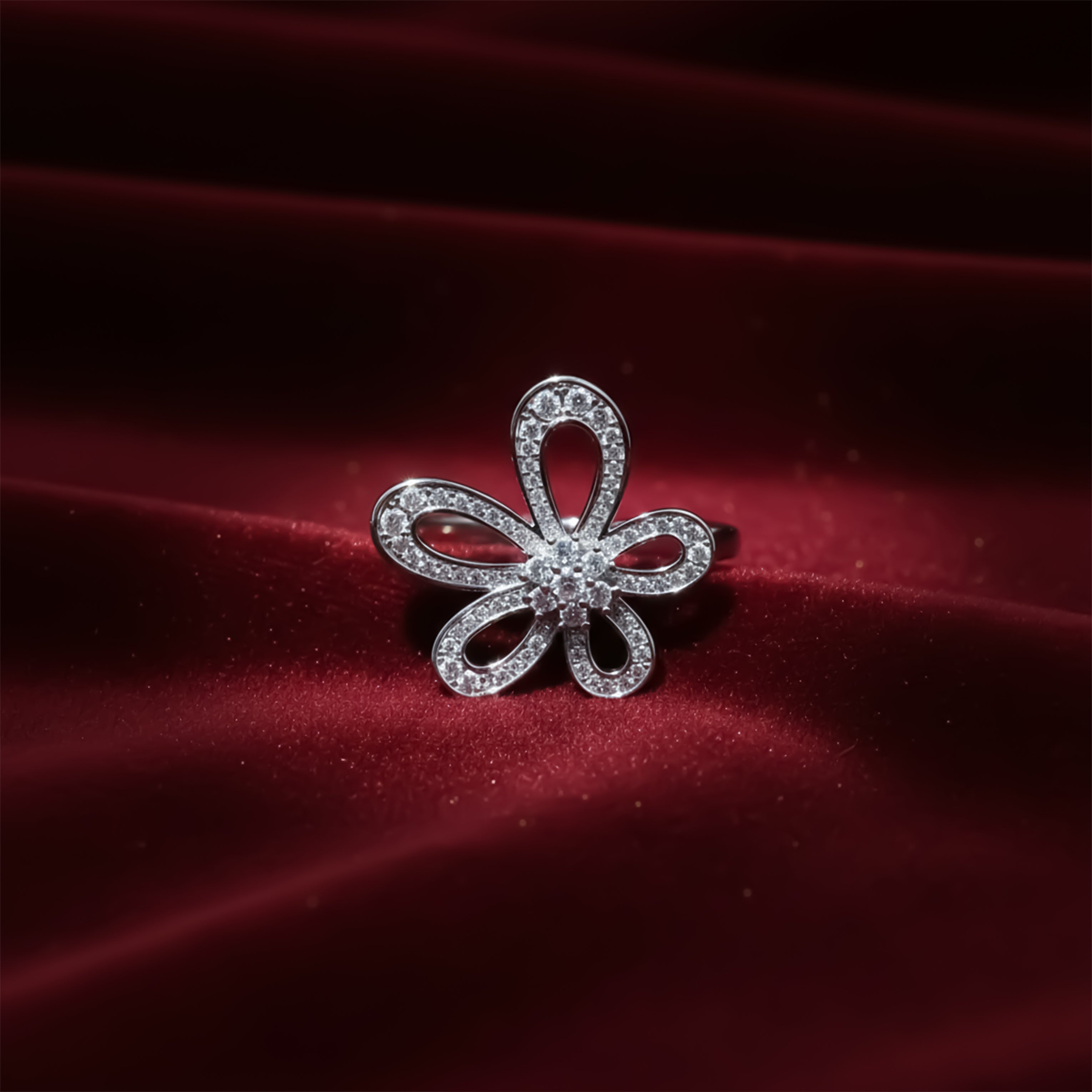 Silver Bloom Sparkle Band GWR -27