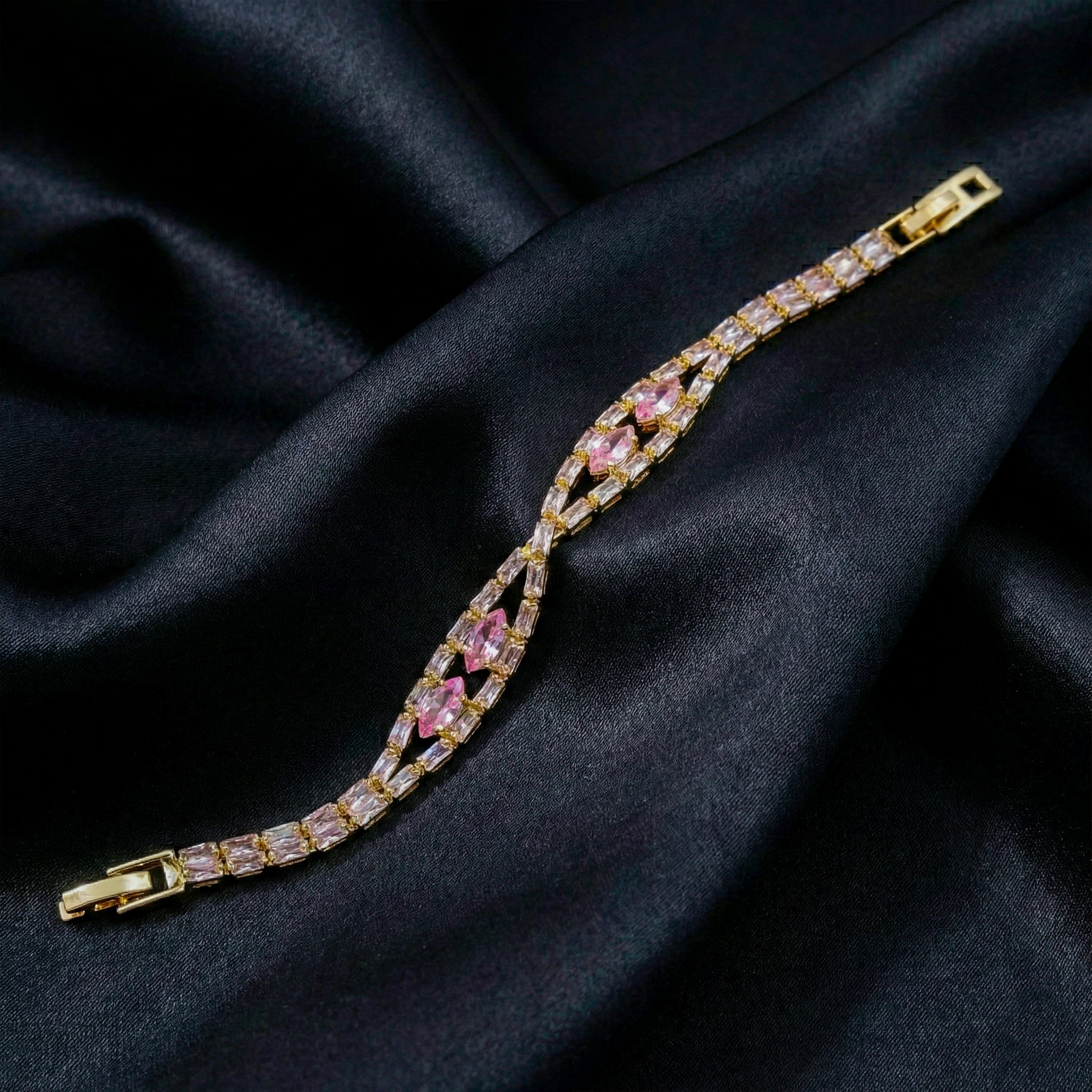 Women Bracelet Blush Pink Butterfly Gold jewellery - Finora Jewels