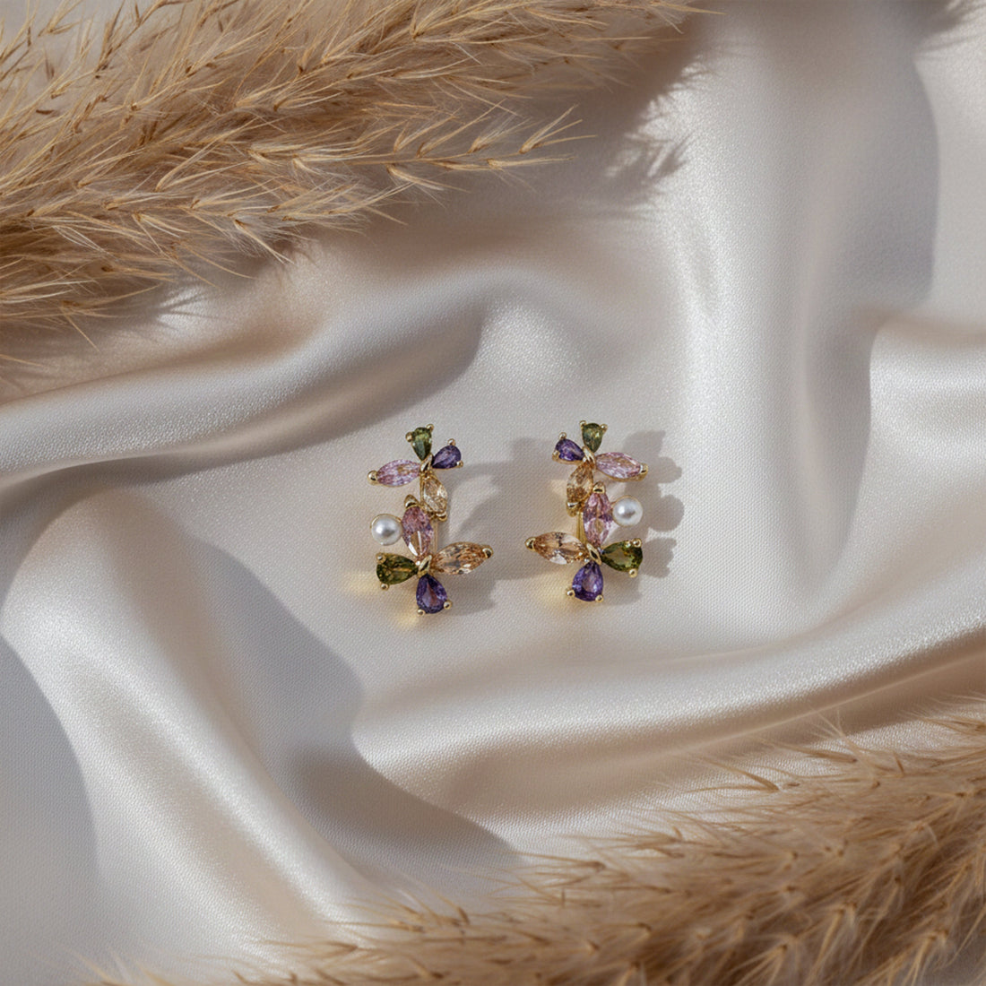 Bloom Moti Post Ear Studs GWE -155