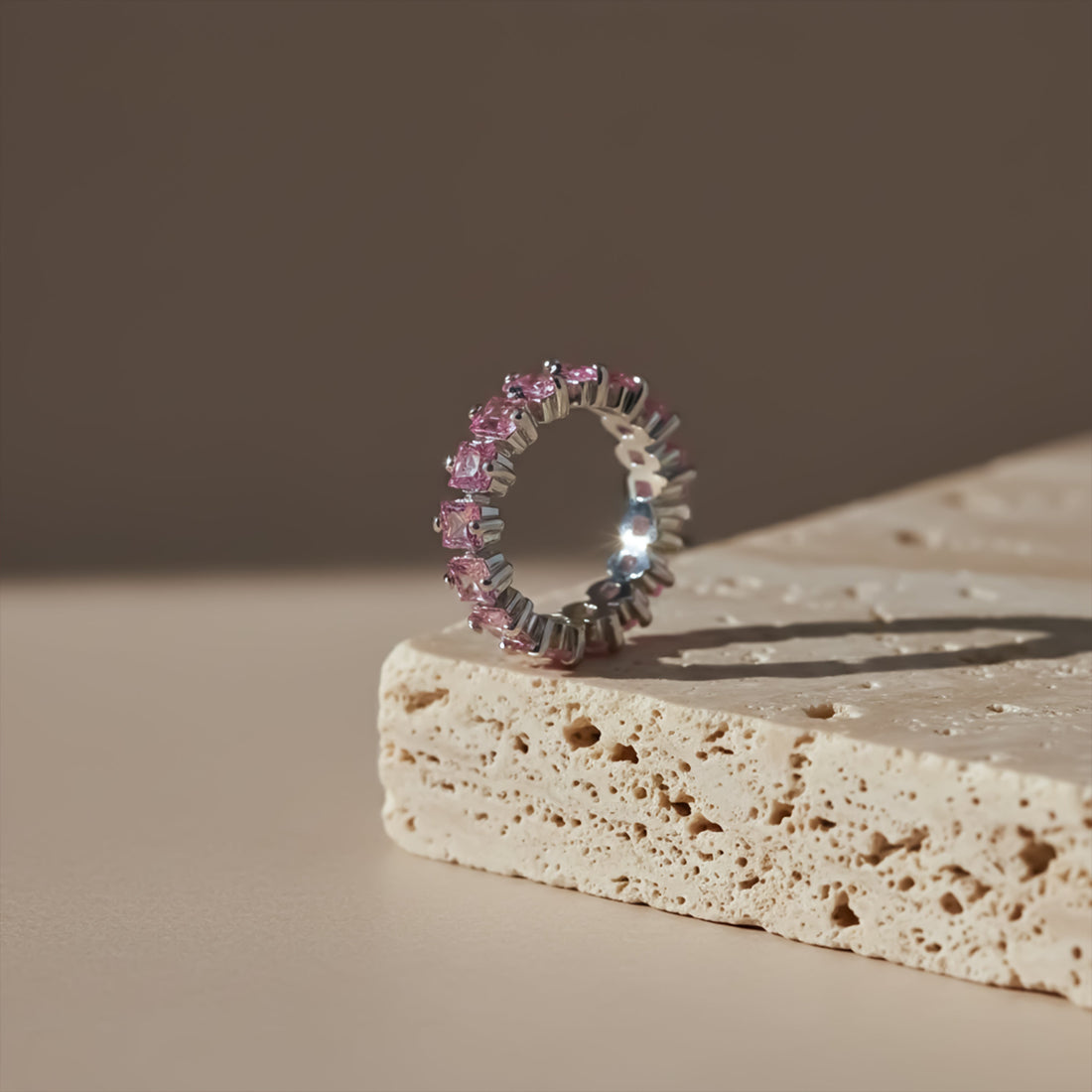 Rosette Square-Cut Eternity Band GWR -28