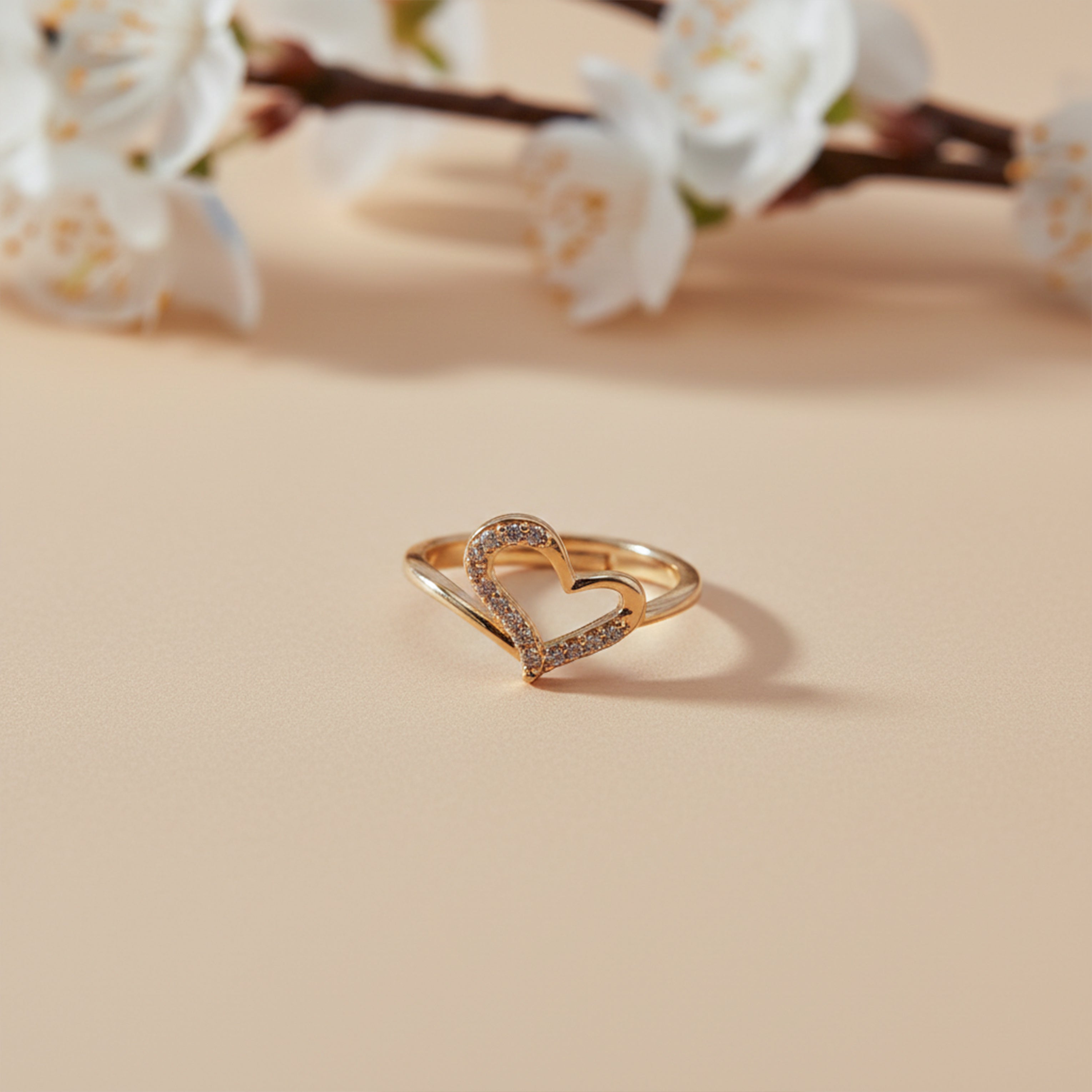 Gold-Toned Love Spark Band GWR -15