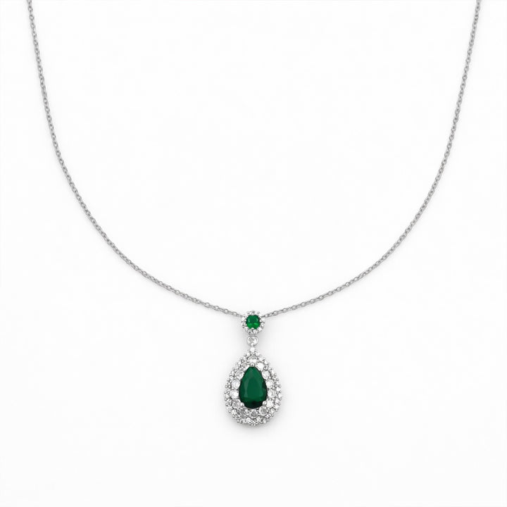 Pear-Cut Encircled Locket Link Set GWN -106