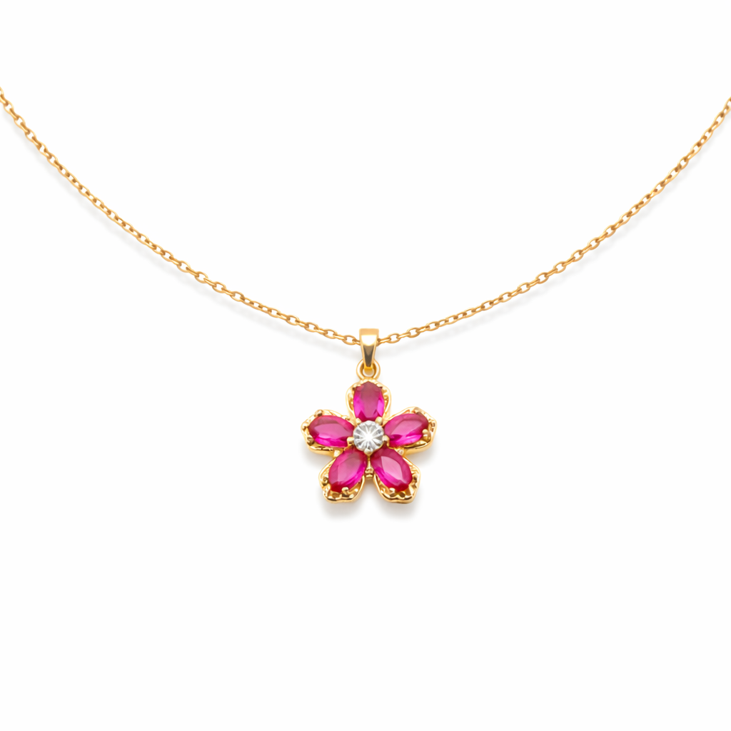 Foliage Cubic Zirconia Locket Link Set GWN -98