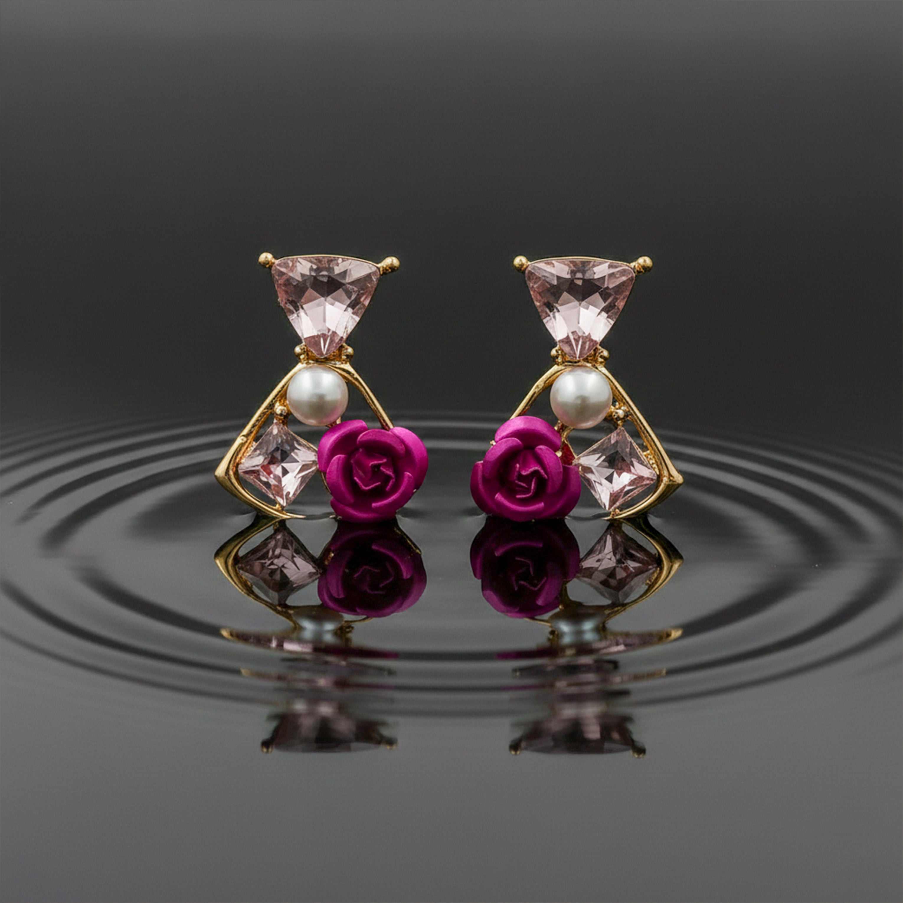 Gold Pearl Stud Stud Earrings for women - Finora Jewels