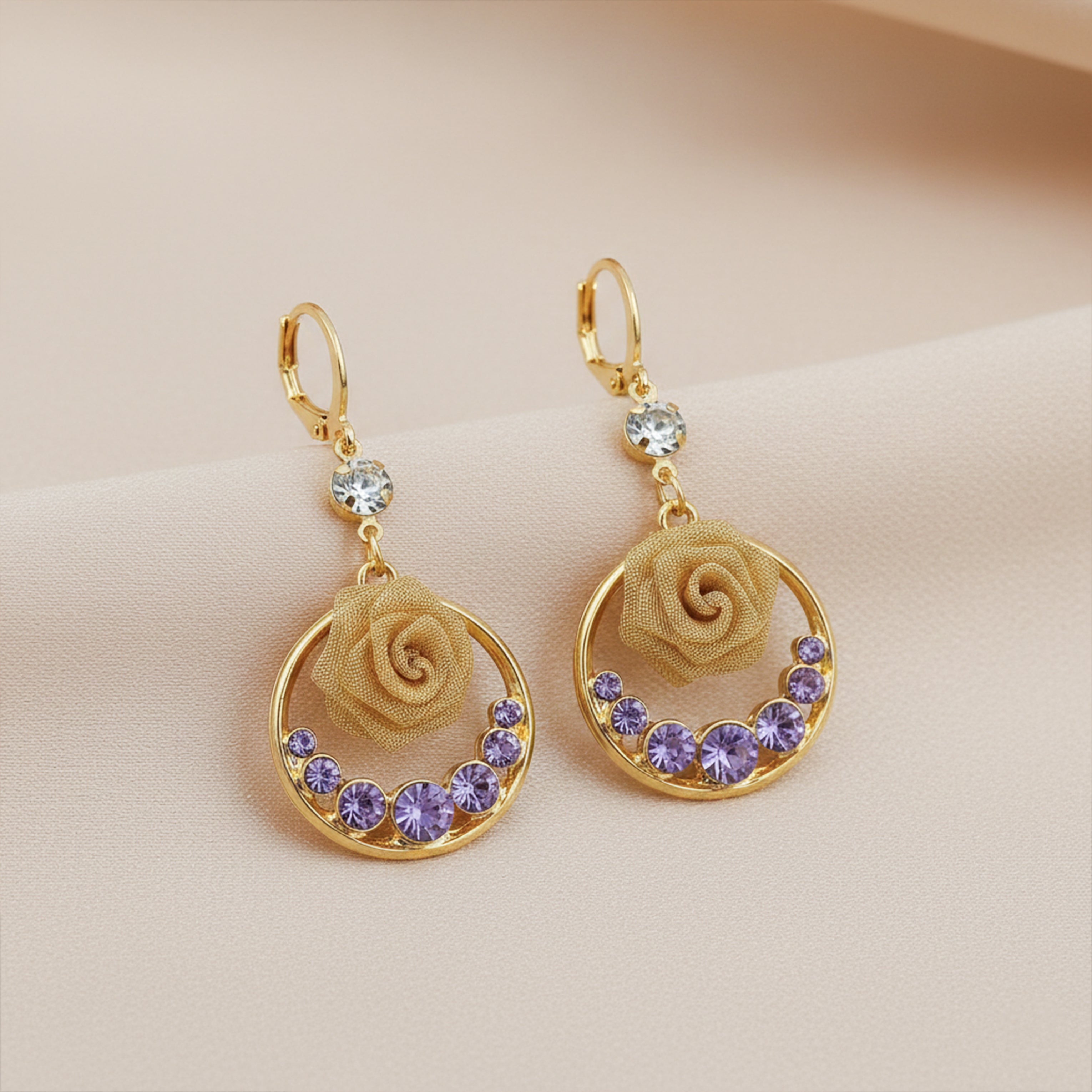 Women Stud Earrings Hoop Gold jewellery - Finora Jewels