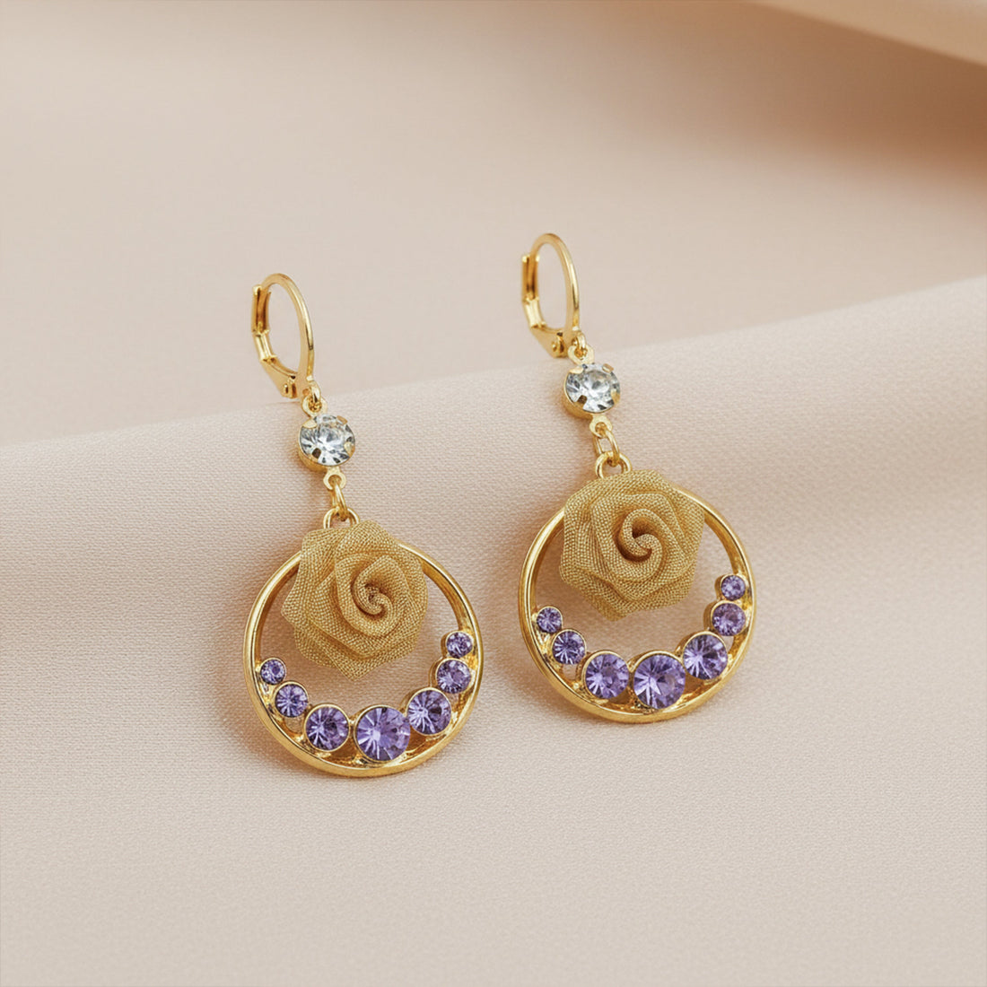 Women Stud Earrings Hoop Gold jewellery - Finora Jewels