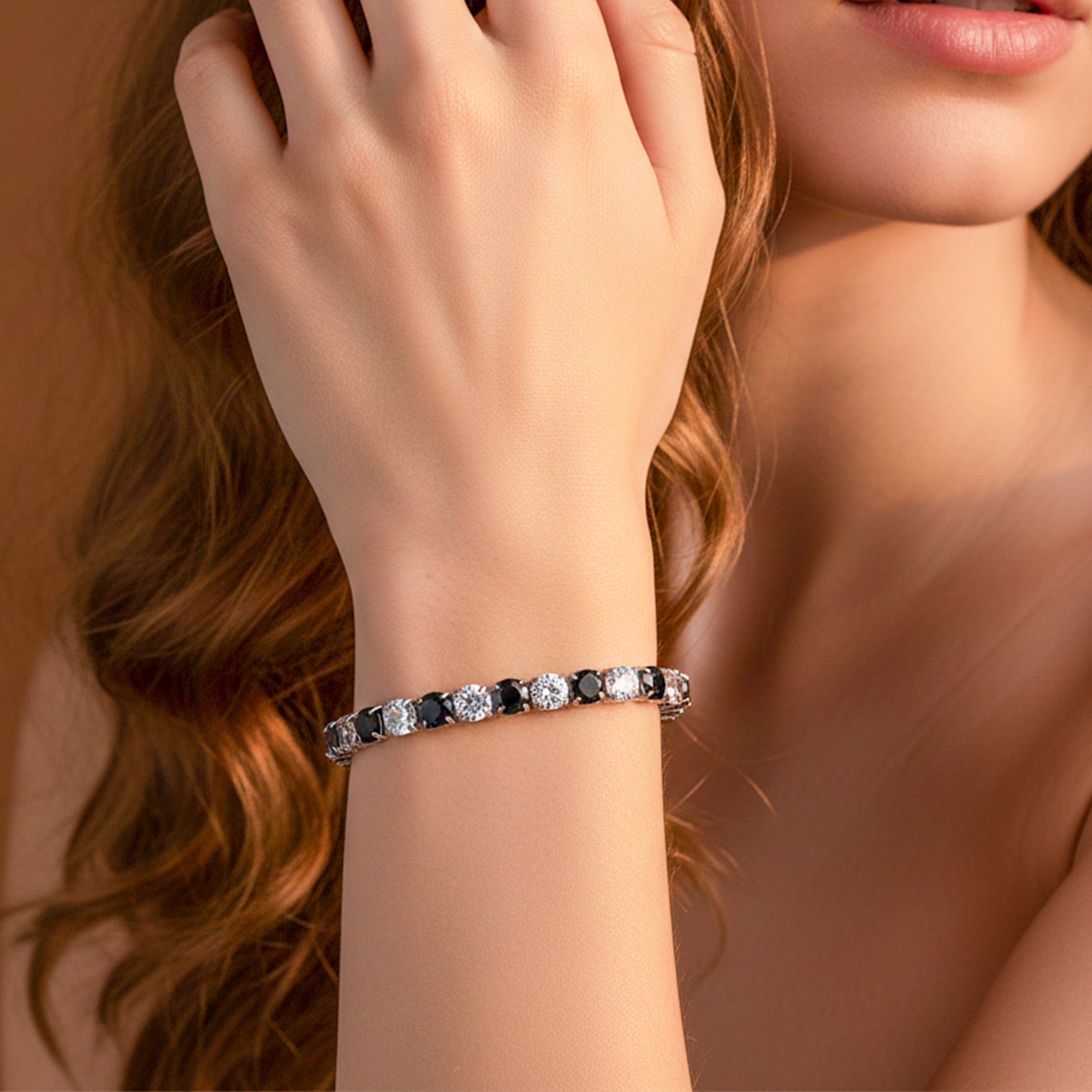 Black & Ivory Cubic Zirconia Kangan GWB -57