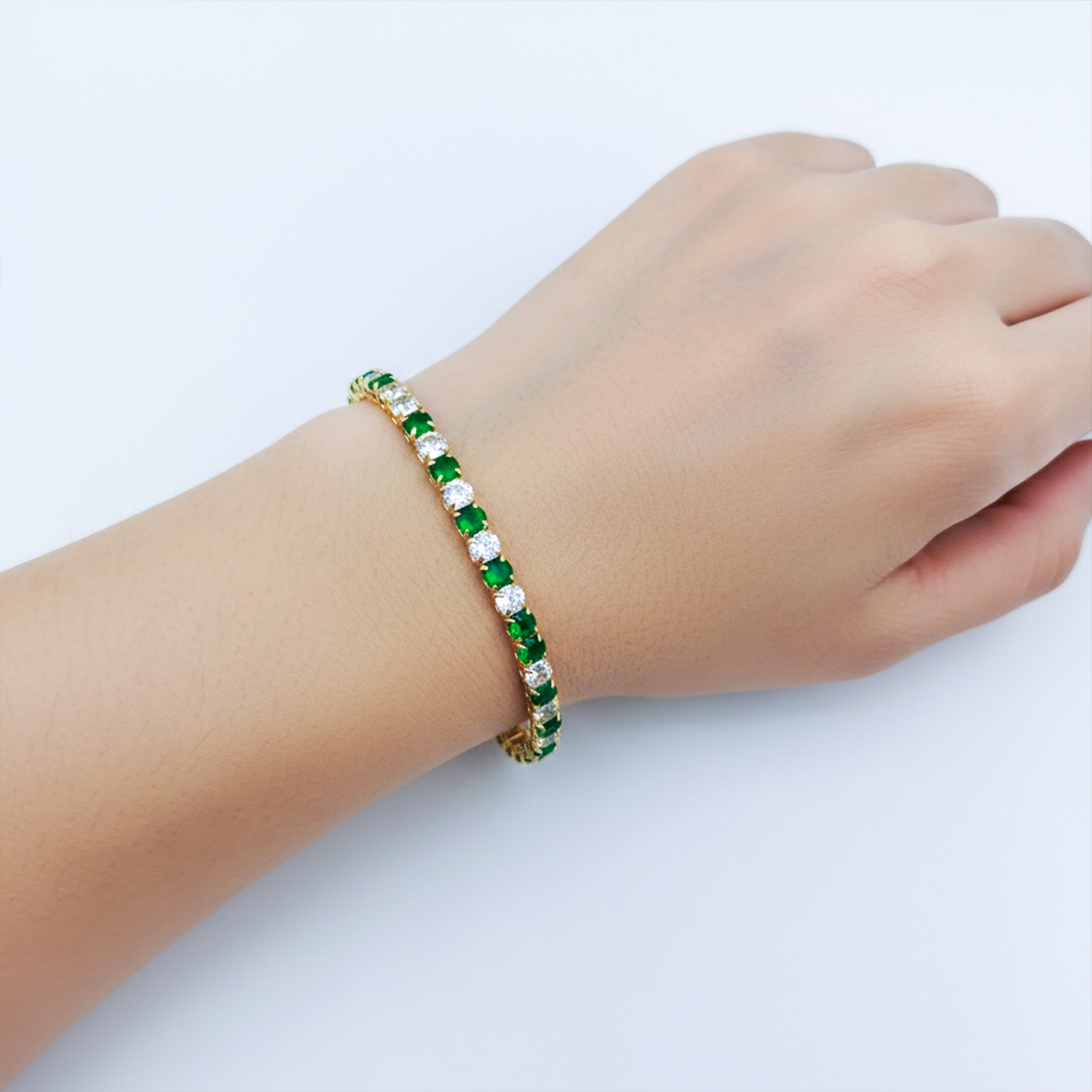 Verde & Zirconia Stone Line Kangan GWB -62