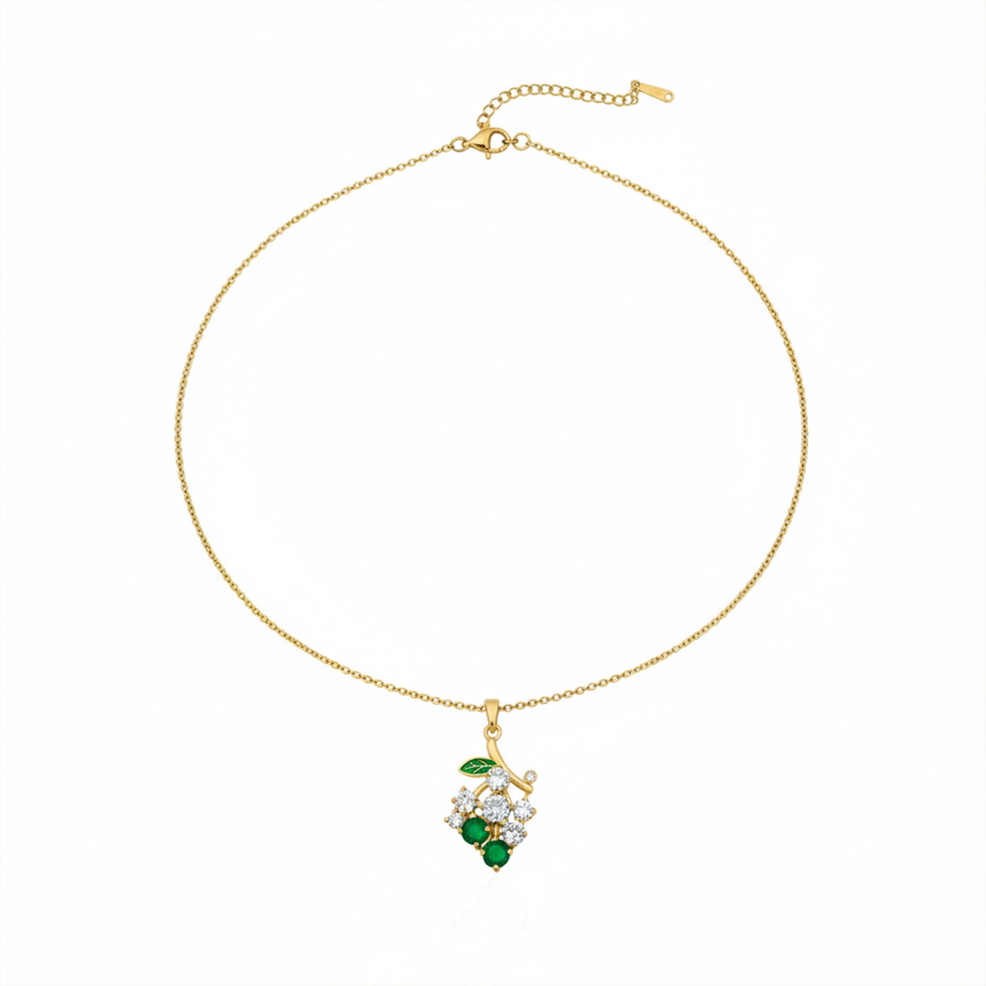 Emerald Grape Necklace for women in Gold - Finora Jewels