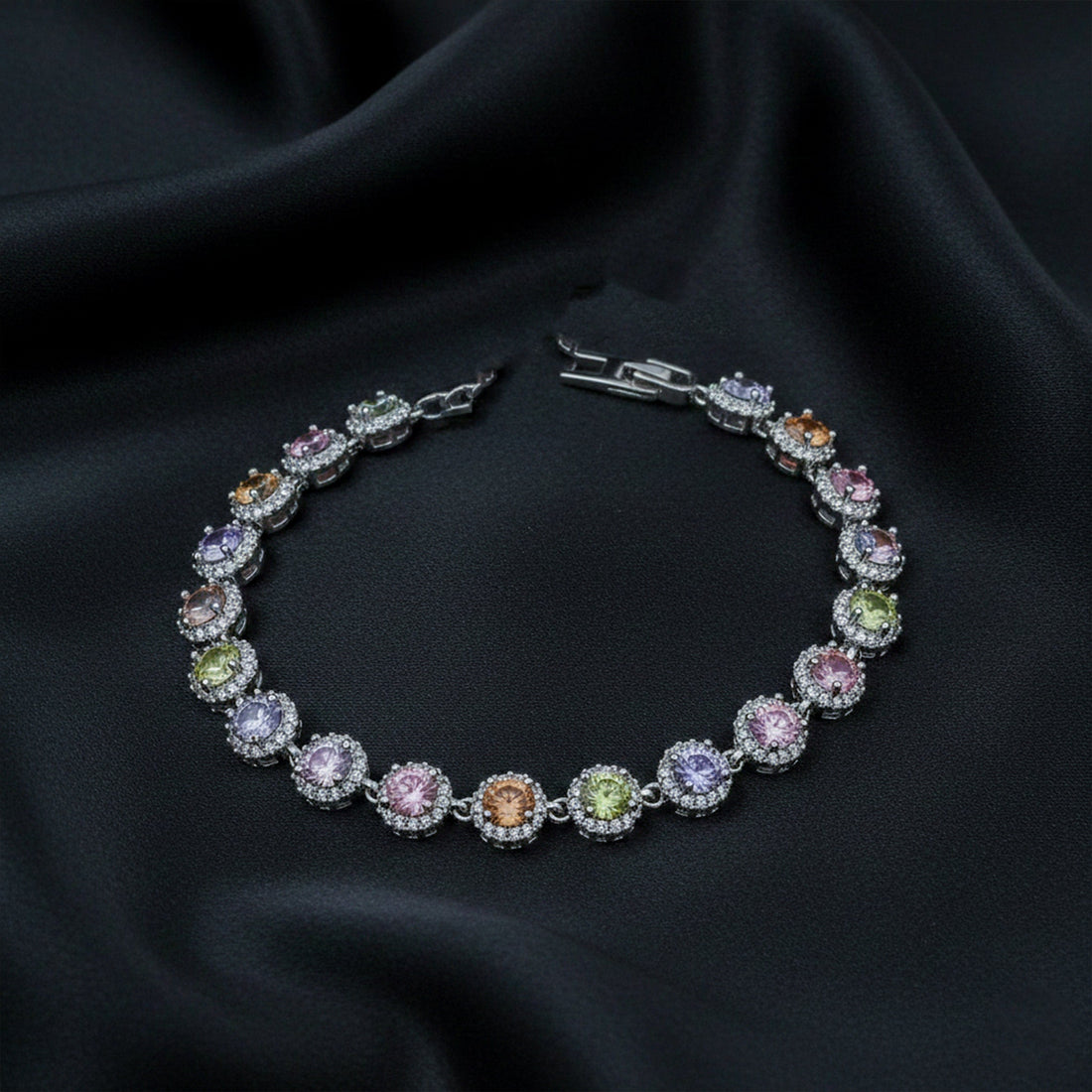 Silver Multi-Color Bracelet for women - Finora Jewels