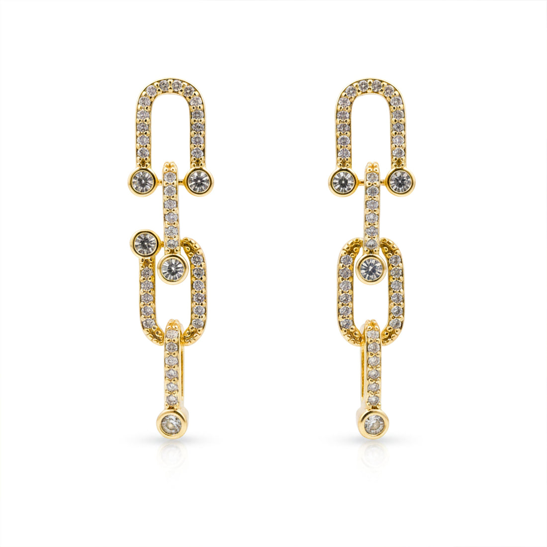 Gold Product Description Stud Earrings for women - Finora Jewels