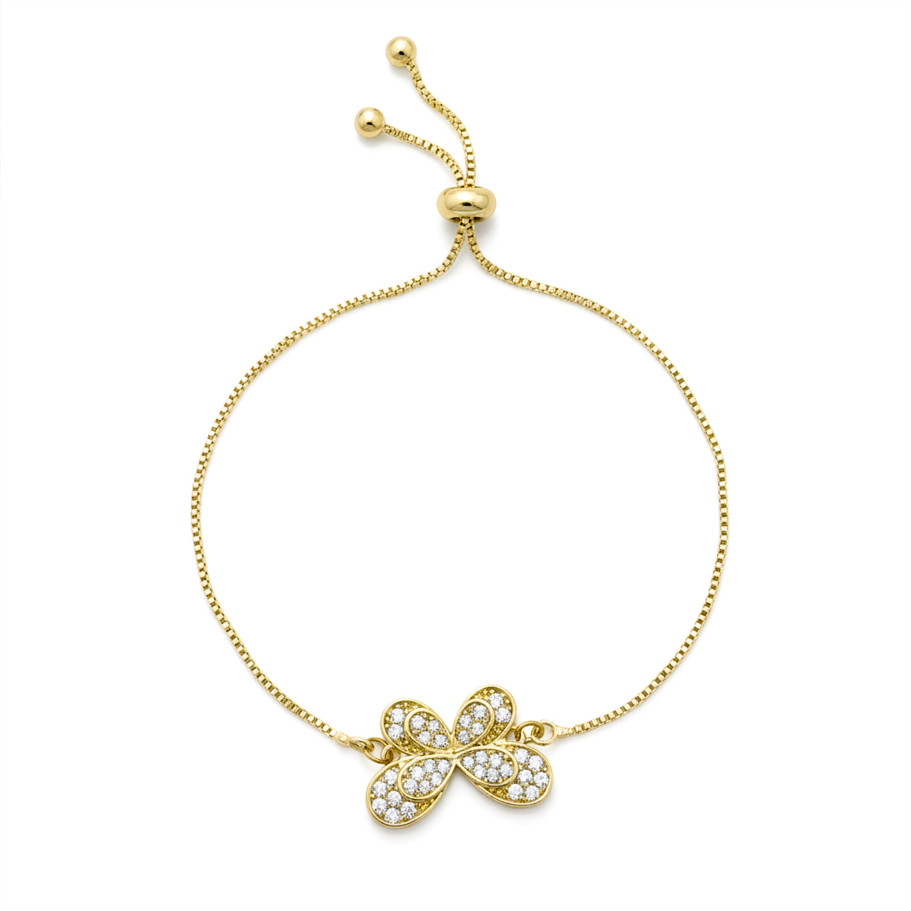 CZ Butterfly Earrings for women in Gold - Finora Jewels