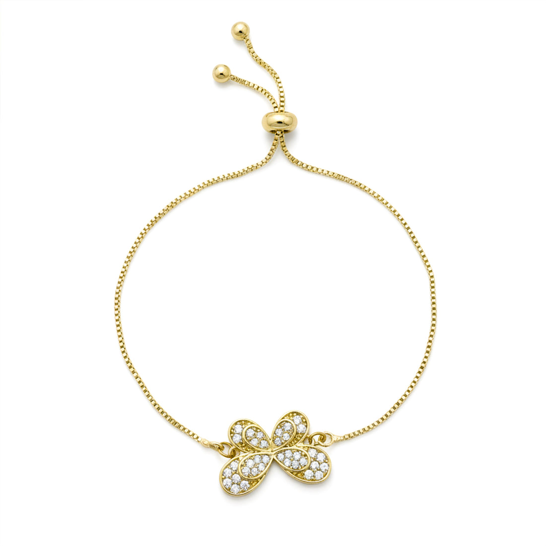 CZ Butterfly Earrings for women in Gold - Finora Jewels