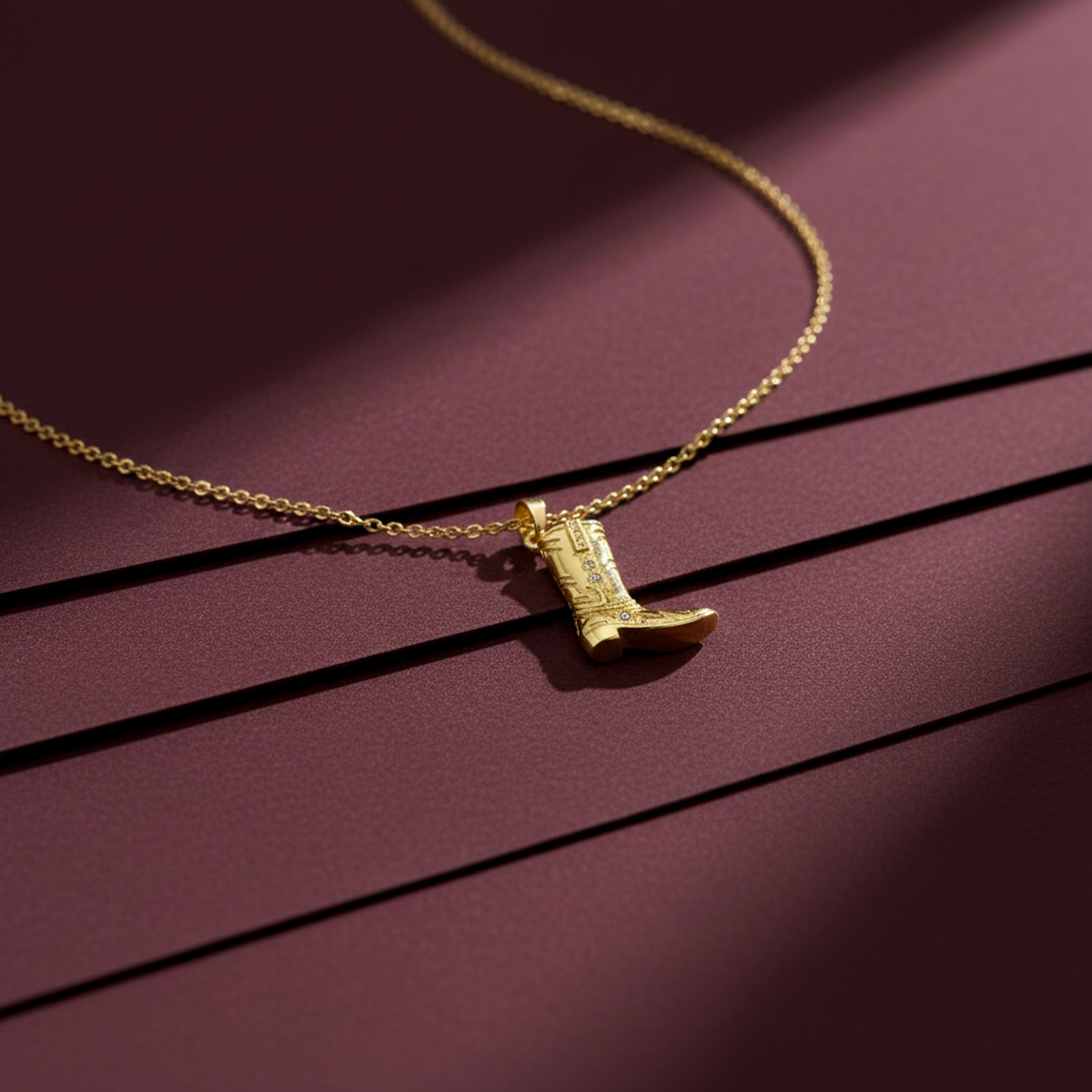 Women Necklace Cowboy Boot Gold jewellery - Finora Jewels