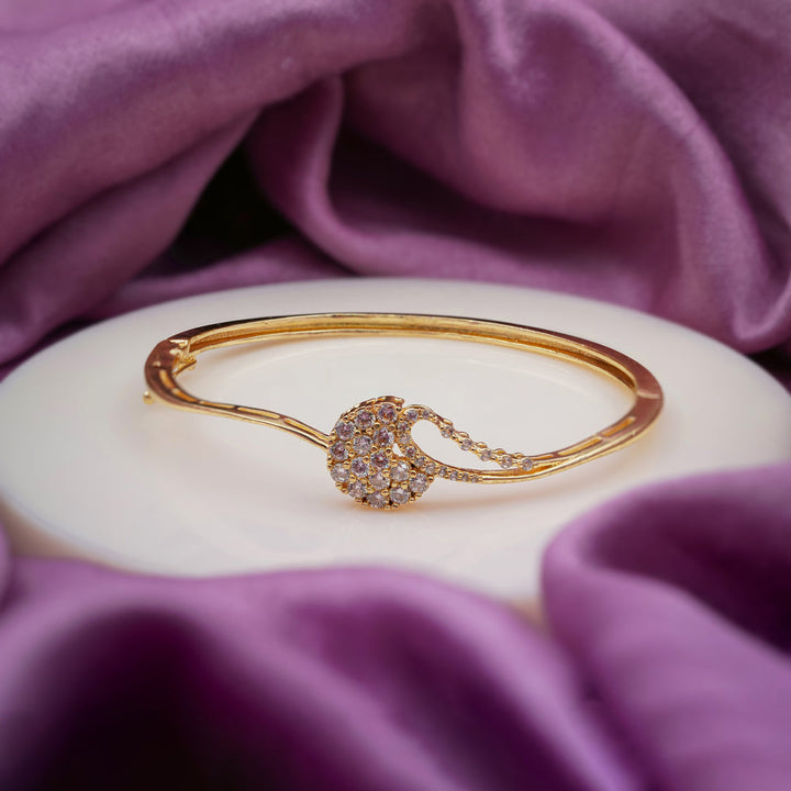 Classic Dual Row Pavé Crystal Bangle Kada