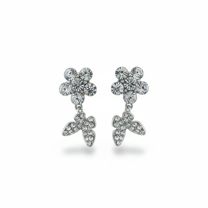 Bloom Sparkle Dangle Ear Studs GWE -106