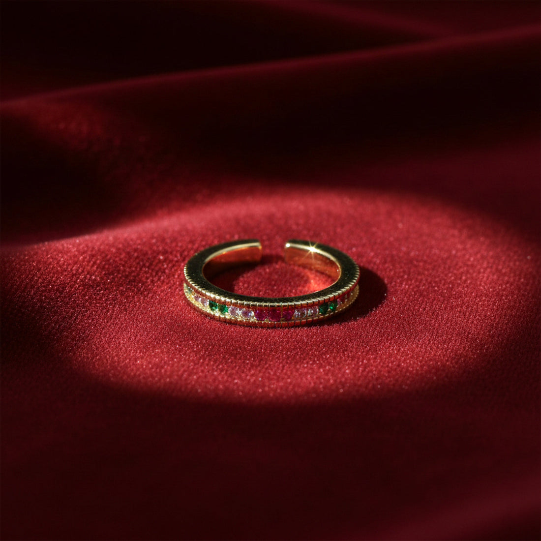 Gold-Toned Rainbow Accent Band Band GWR -53